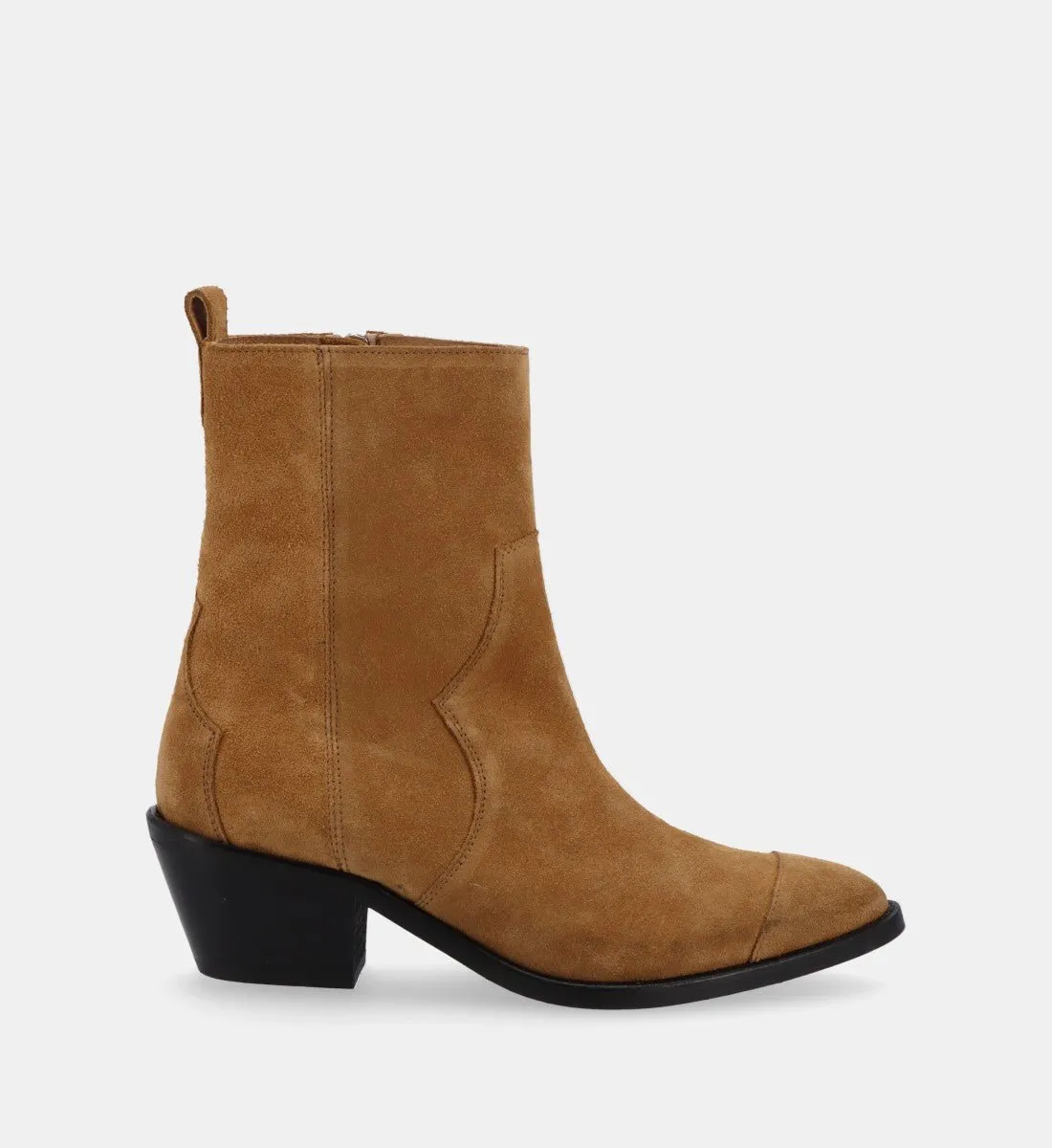 Bottines de cowboy en daim Marron AUSTIN