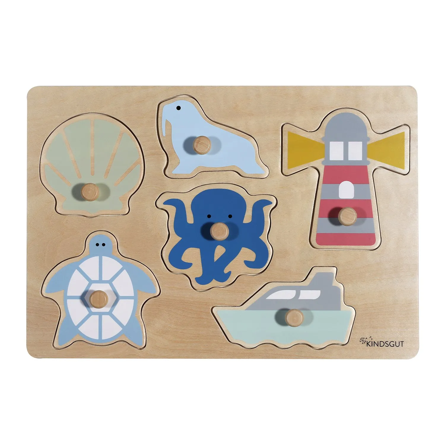 Jeu' de'eveil - plug-in puzzle océan Bleu