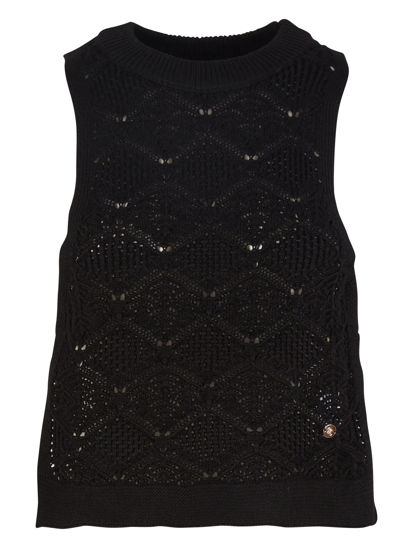 Pull sans manche en coton mélangé Noir MIRO