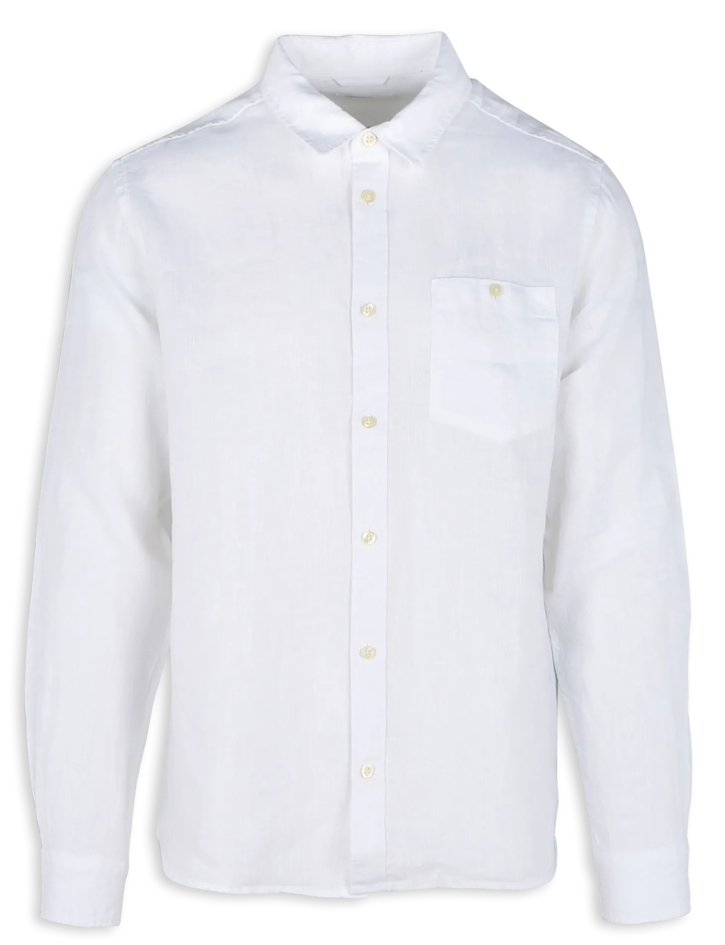 Chemise regular-fit en lin Blanc