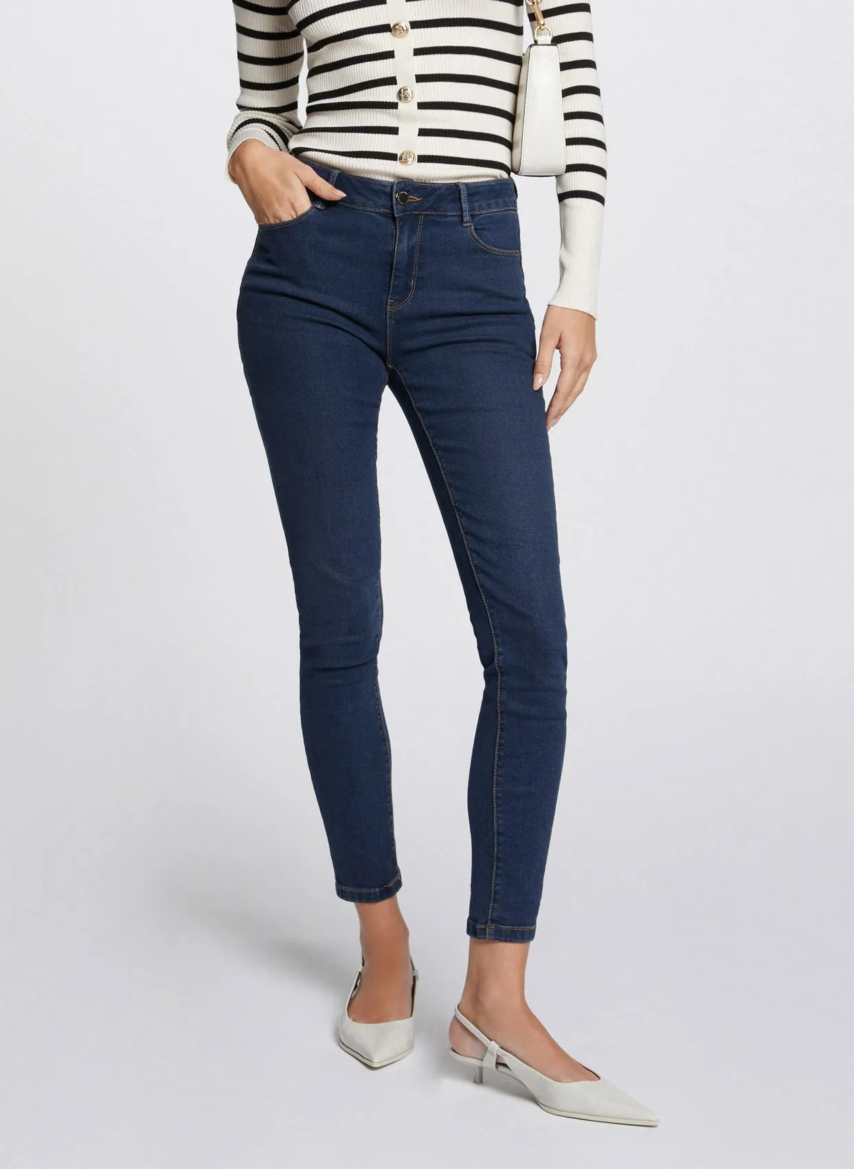 Jean slim-fit brut en coton mélangé Noir 241-PARDA