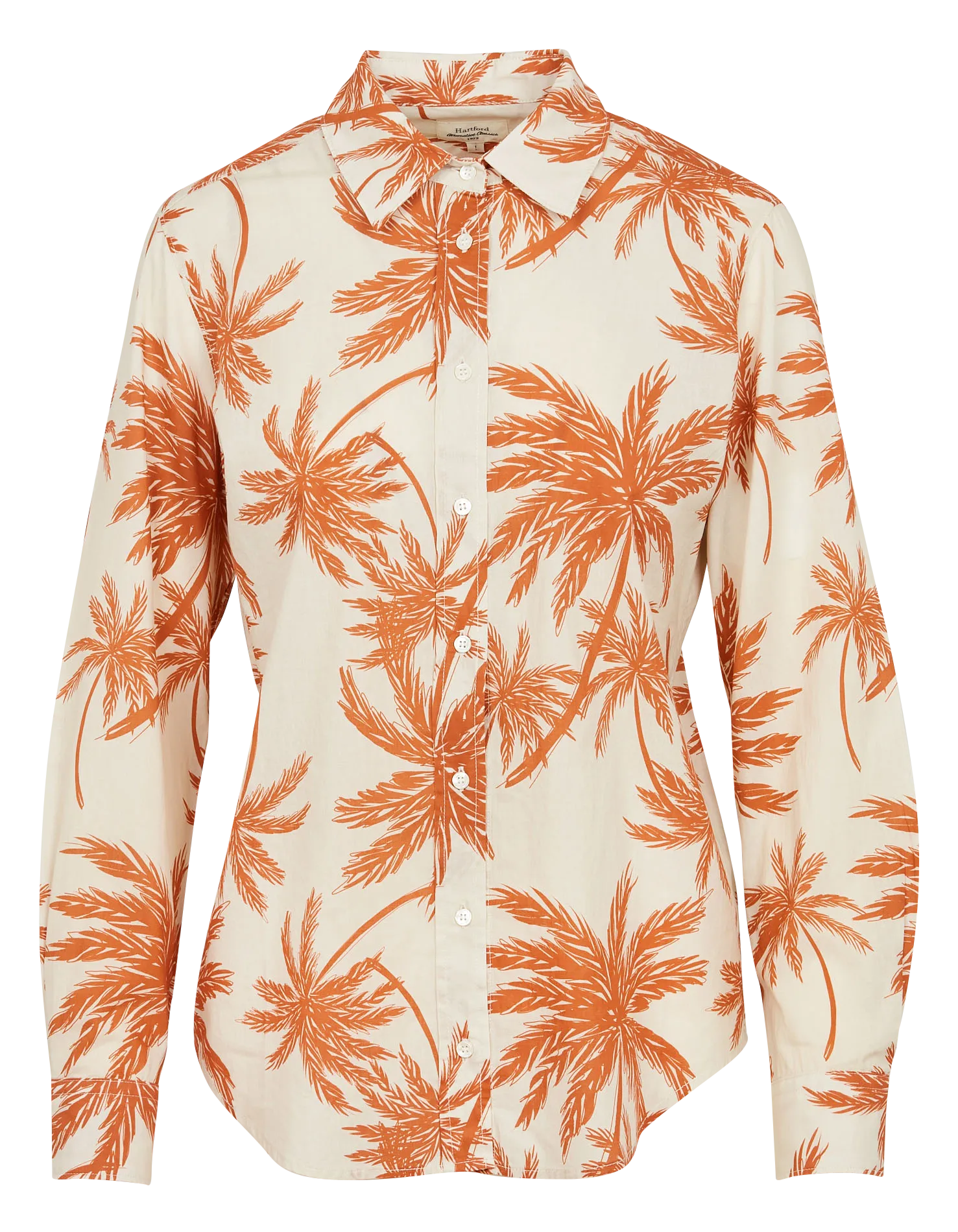 Chemise droite imprimée en coton Orange CORAZ