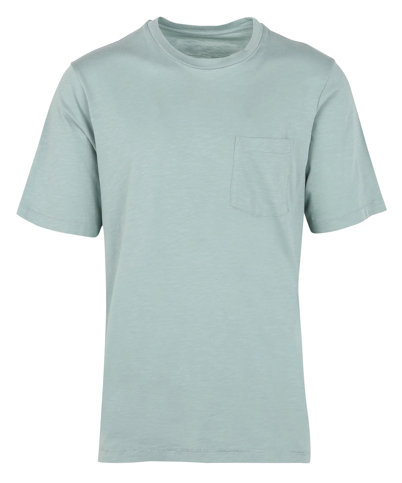 Tee-shirt droit col rond en coton Vert