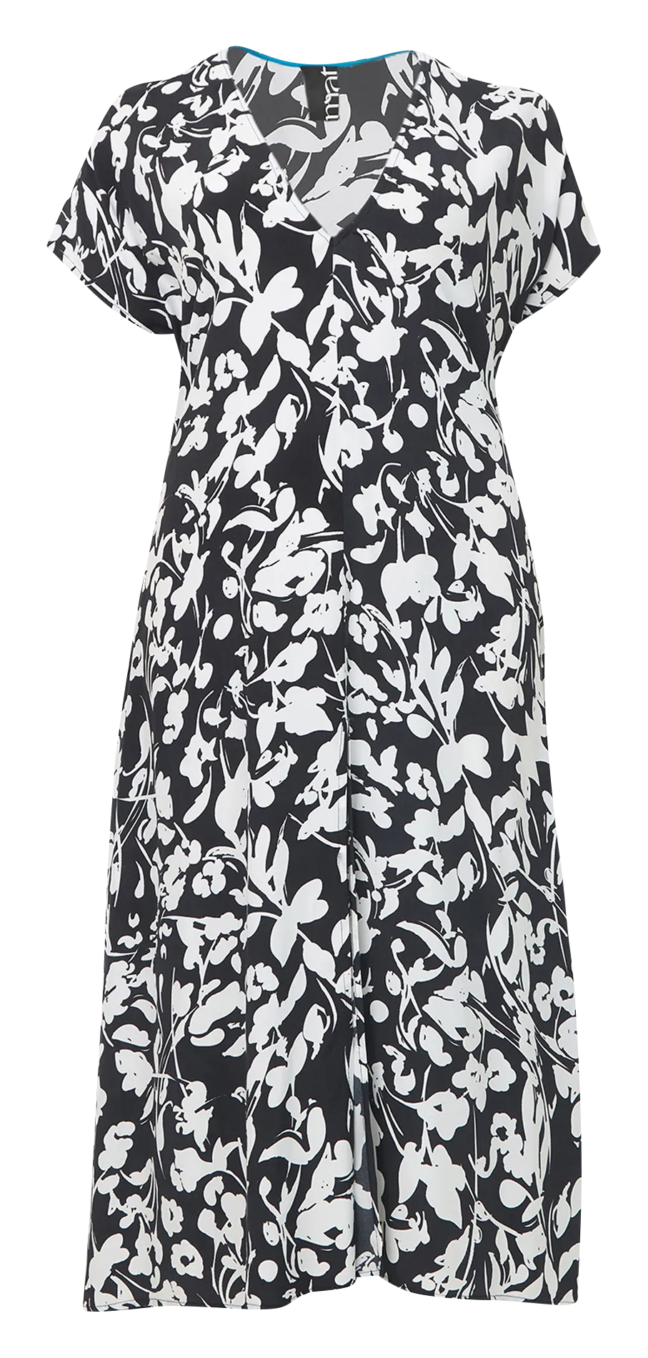 Robe midi col V imprimé floral Multicolore