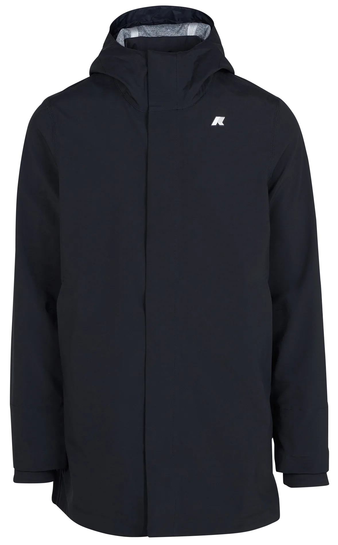 Parka ample col montant à capuche Noir THOMMY