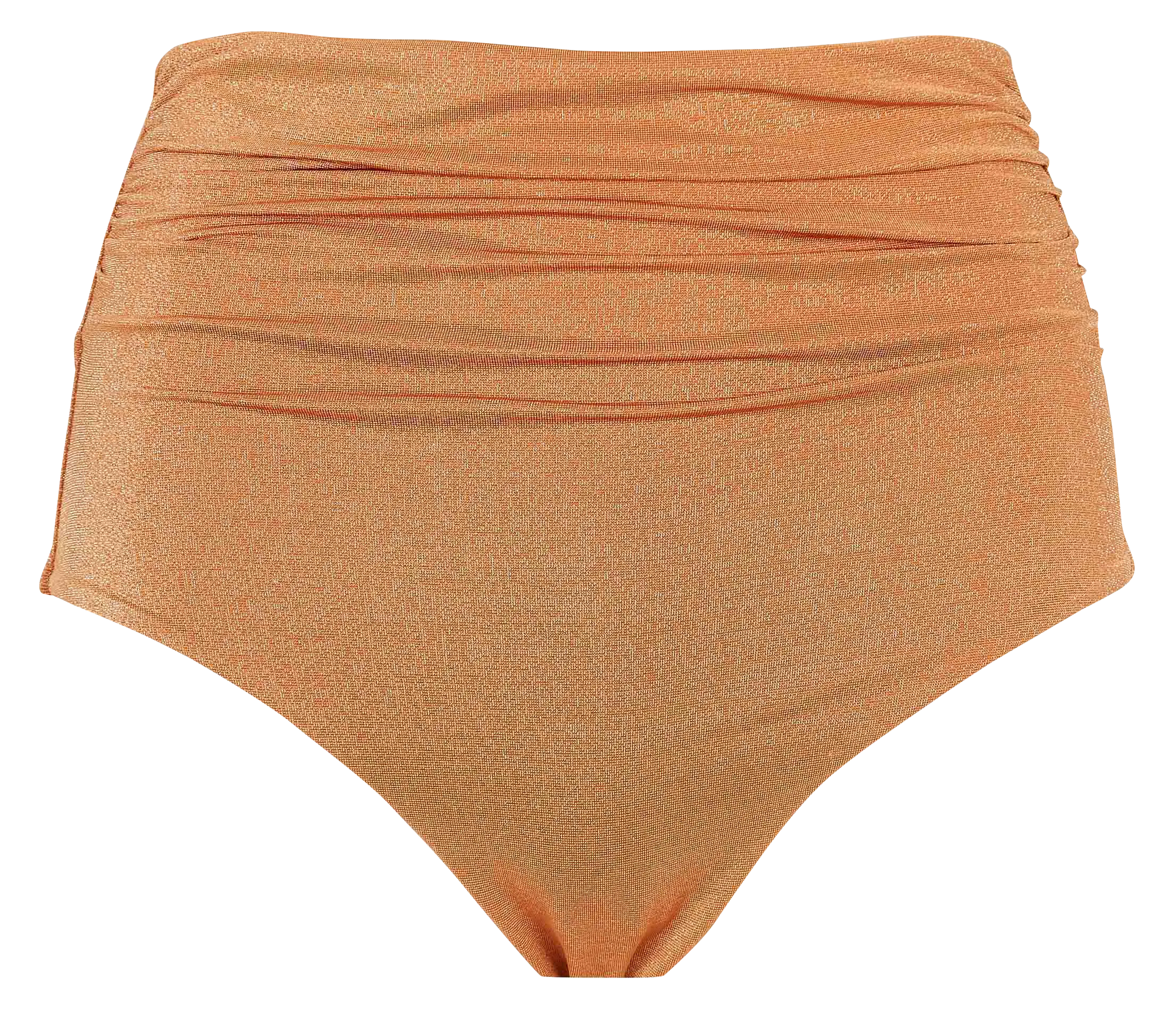 Bas de maillot taille haute métallisé Orange SAVINA