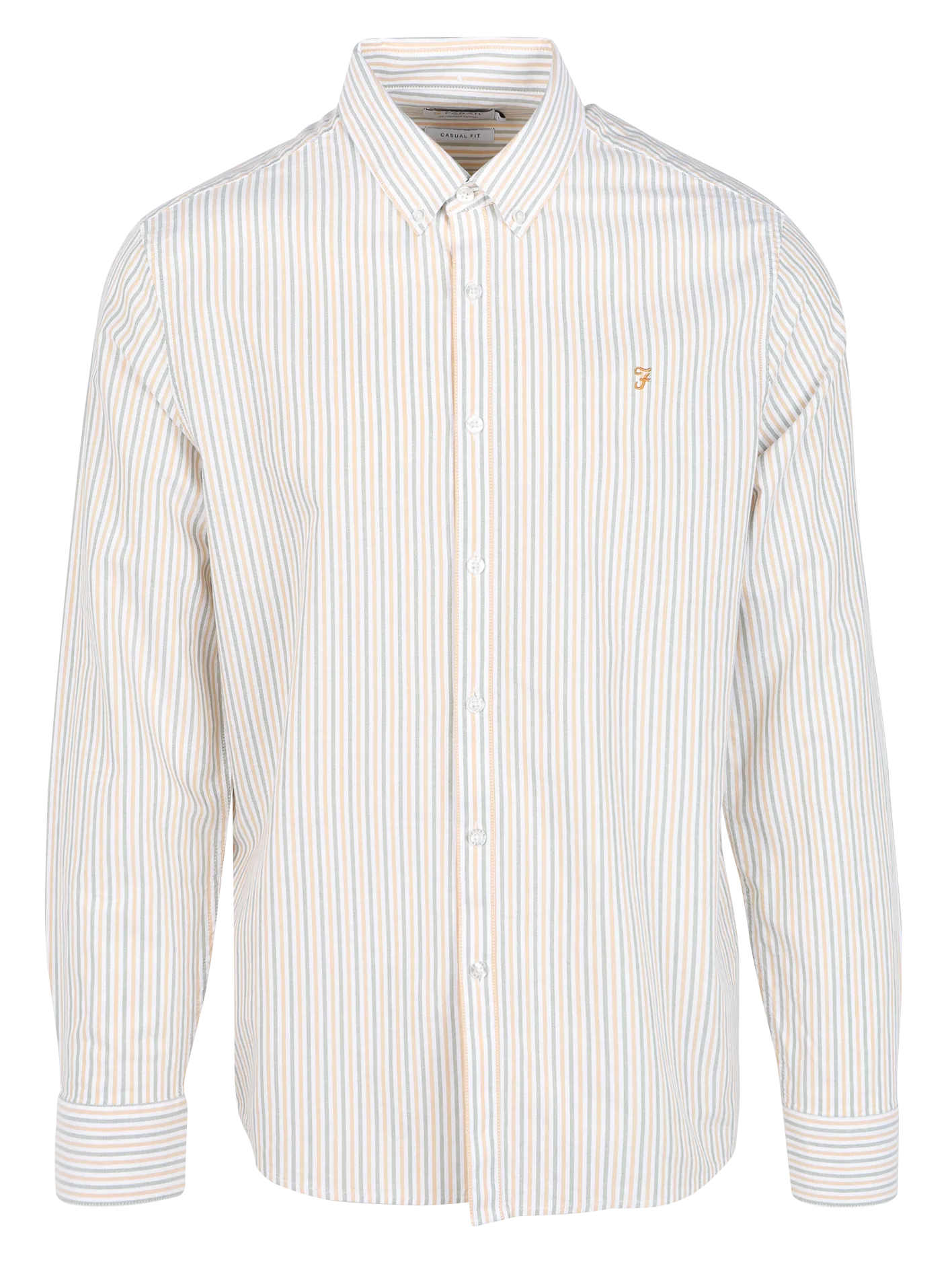 Chemise col américain casual-fit en coton bio Vert BREWER FASHION