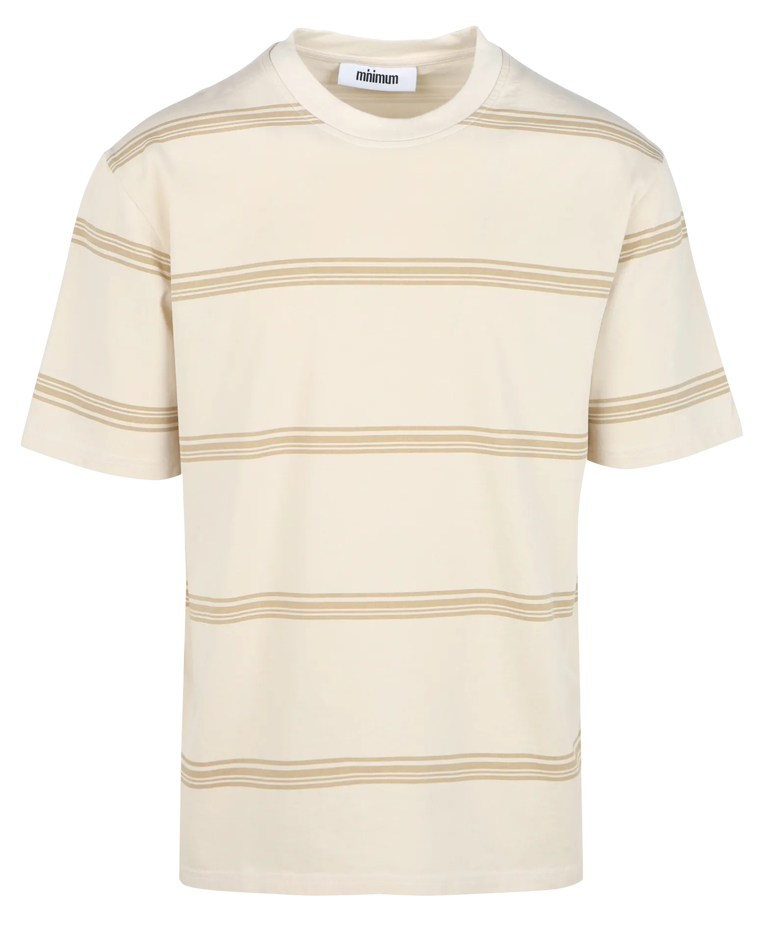 Tee-shirt ample à rayures en coton Beige LONO 3413