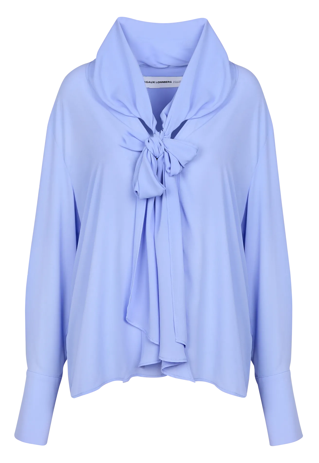 Chemise ample froncée à col lavallière Violet NEAL