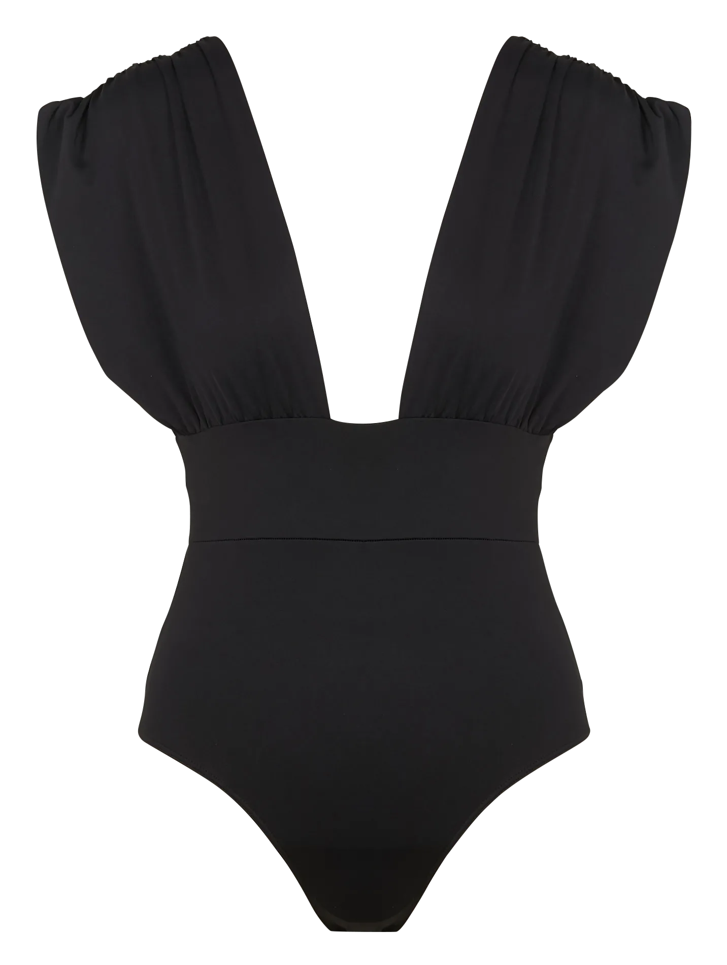 Maillot de bain 1 pièce à effet drapé Noir MONCEAU