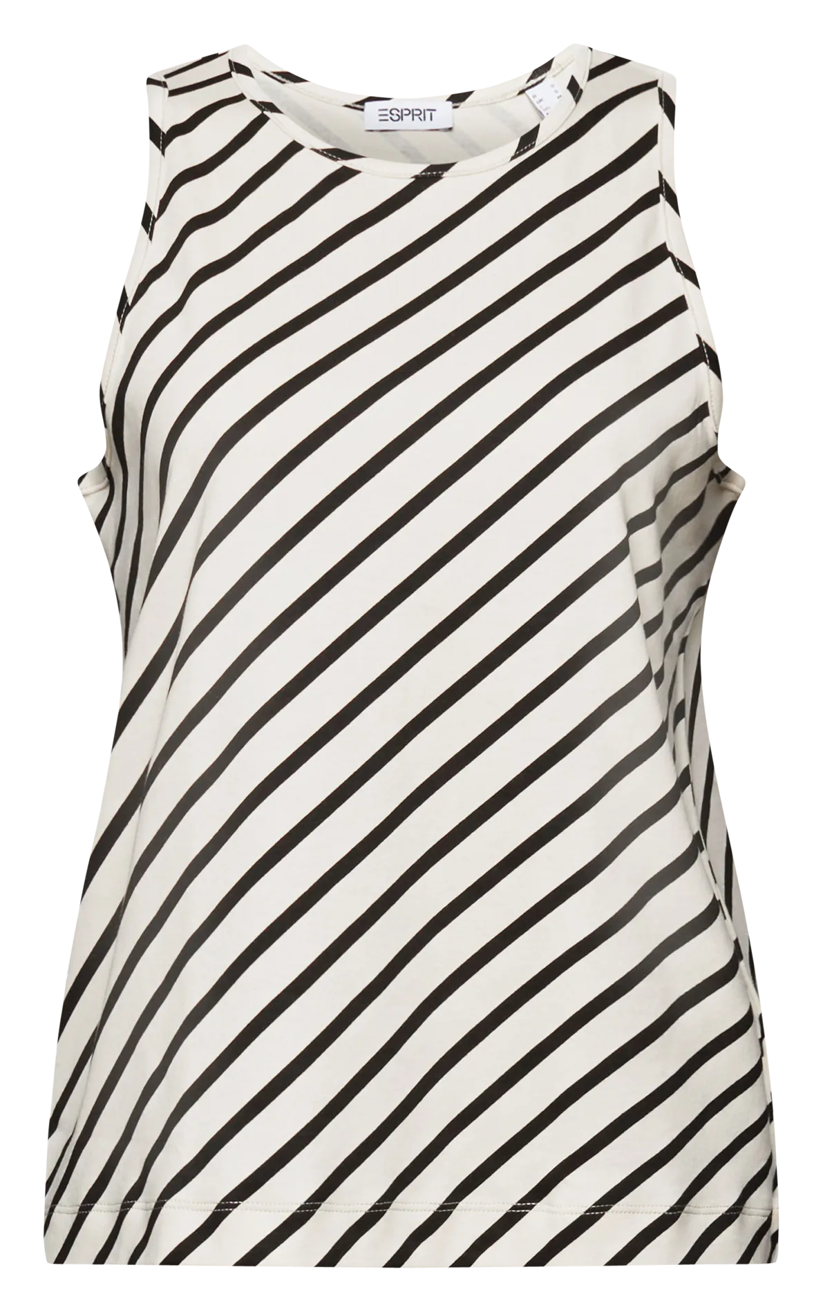 Débardeur col rond en coton Beige