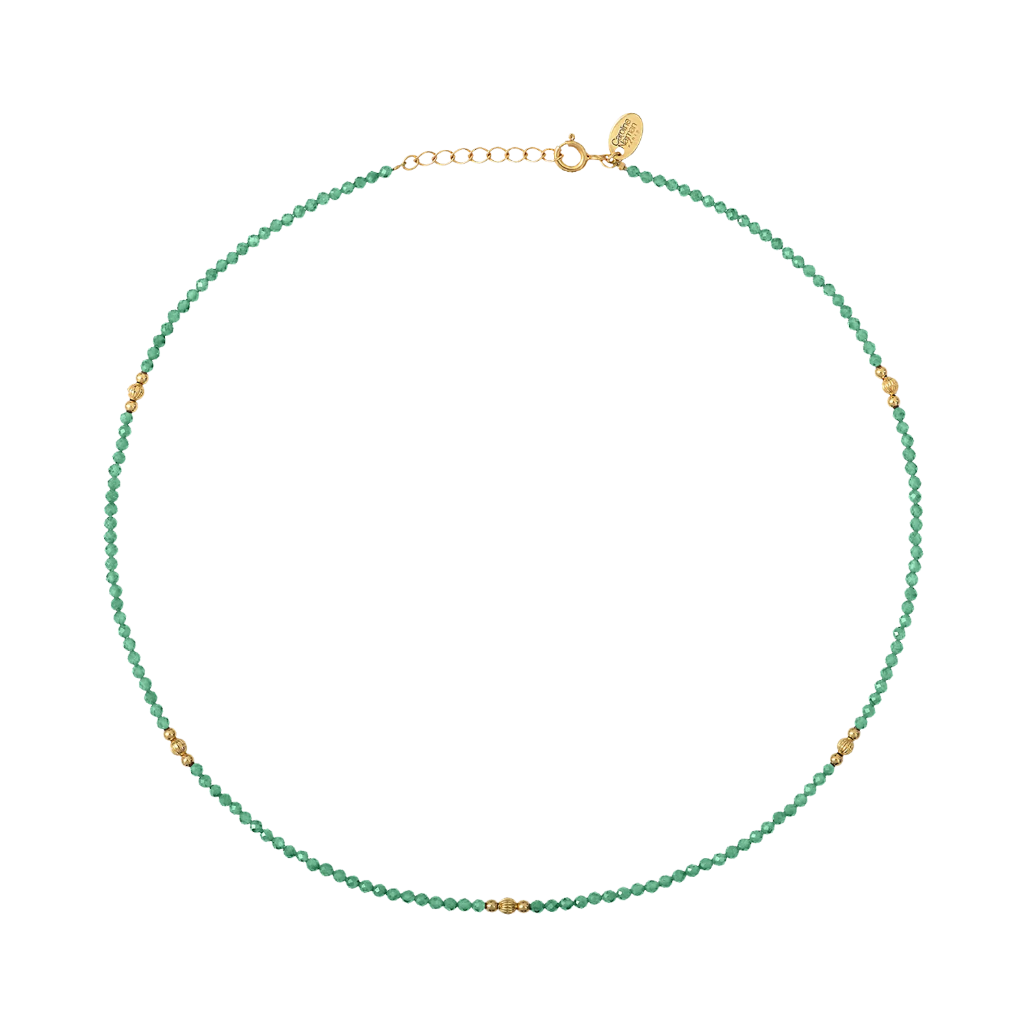 Collier en pierres fines et perles Vert JERI