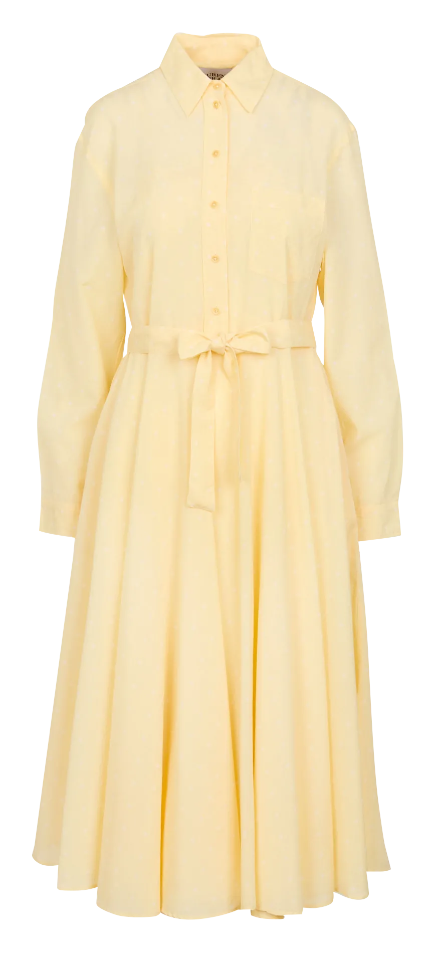 Robe chemise en voile de coton Jaune COROLLE
