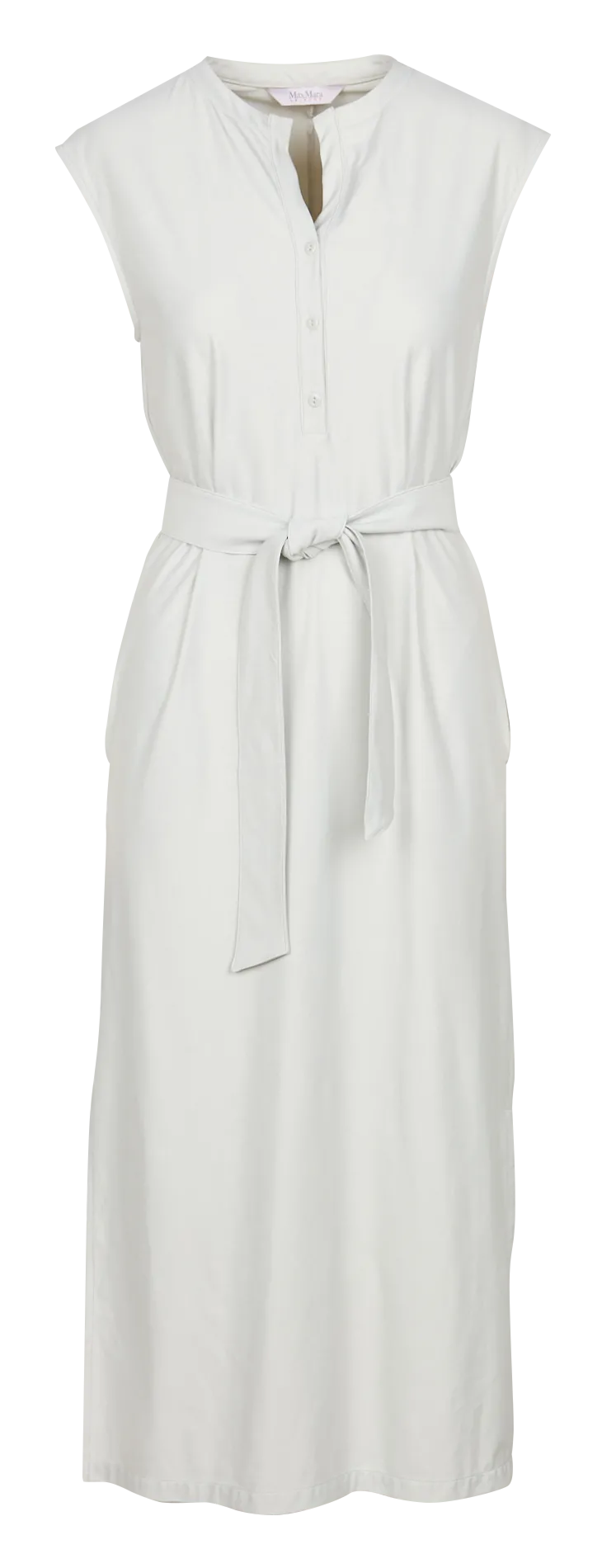 Robe droite col rond satinée Gris MEGATON