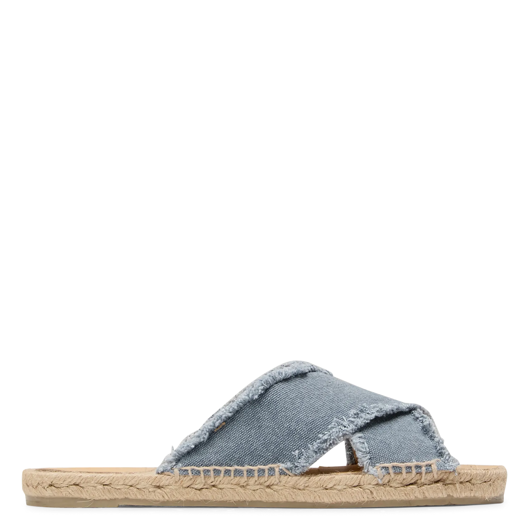 Mules en toile de coton Bleu PALMERA