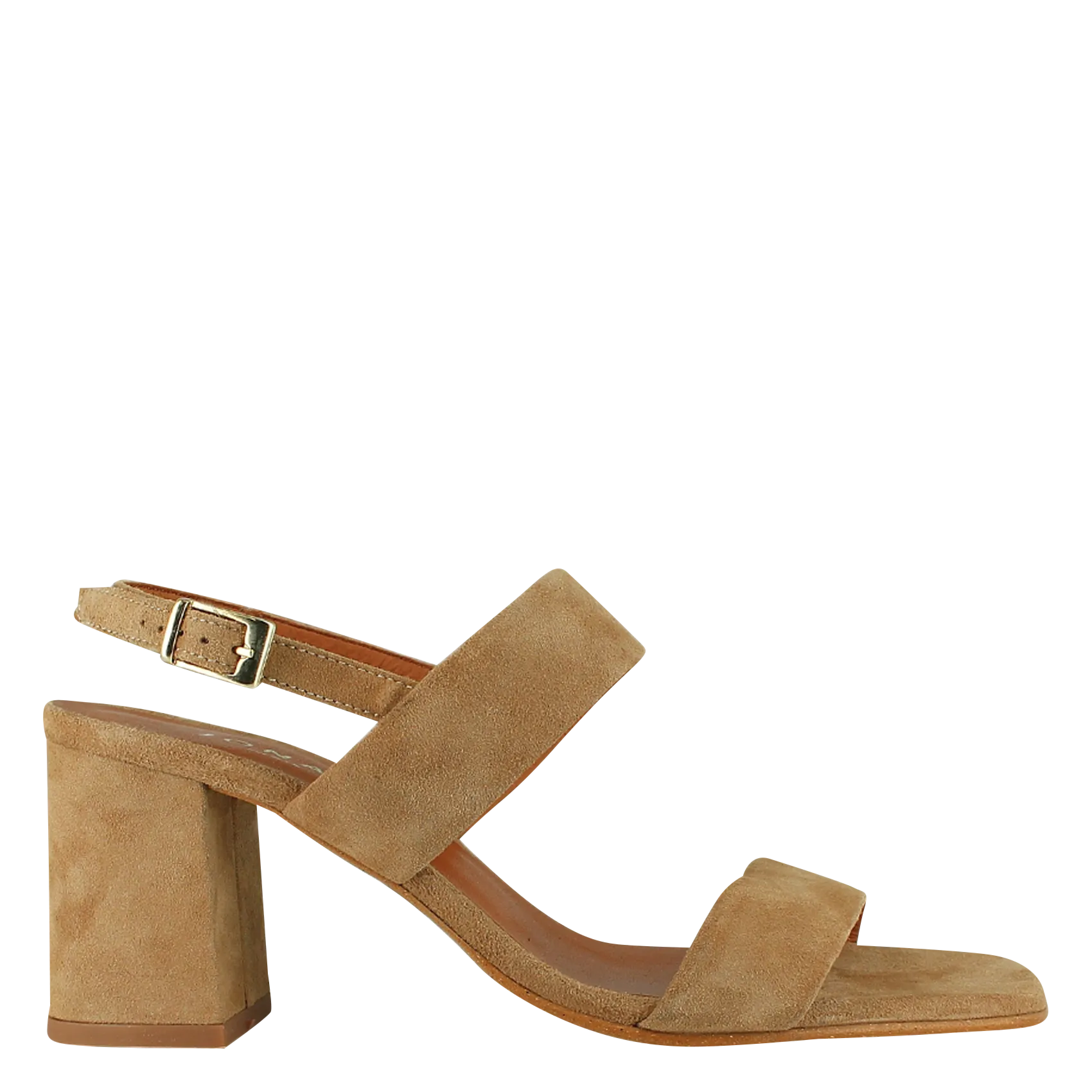 Sandales à talon haut en cuir velours Marron VICO