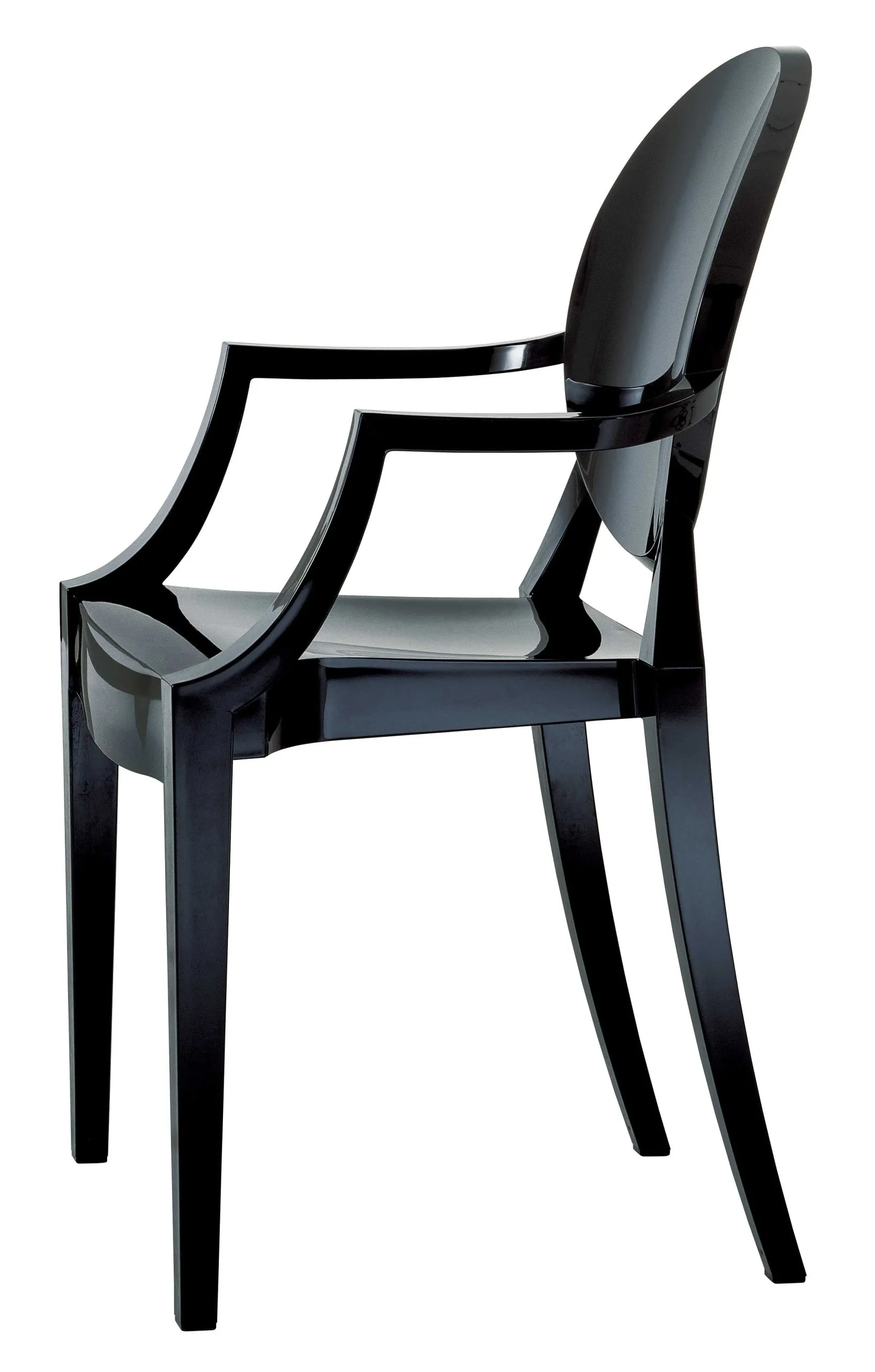 Fauteuil empilable Noir LOUIS GHOST