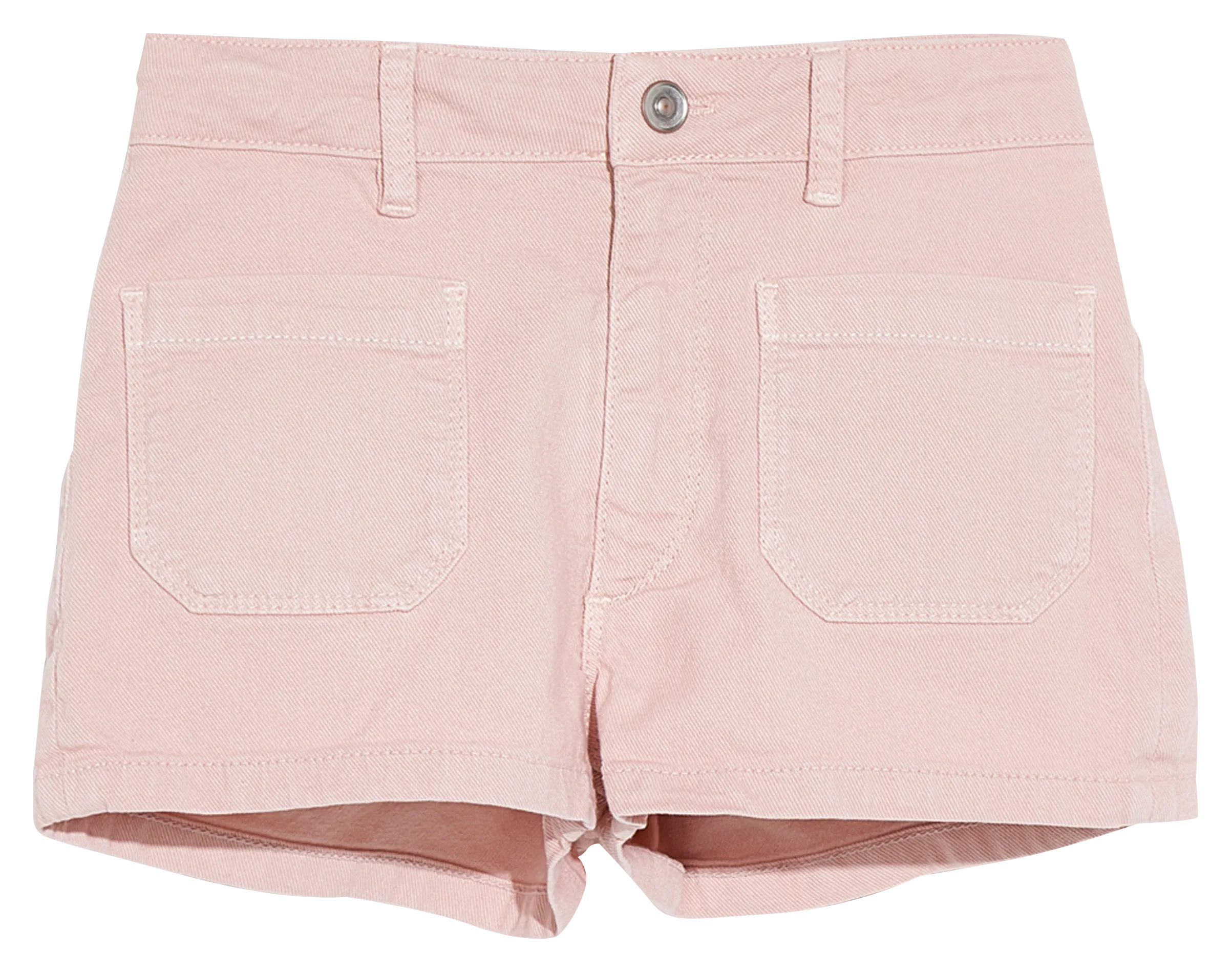 Short droit en coton mélangé Rose PREPPY