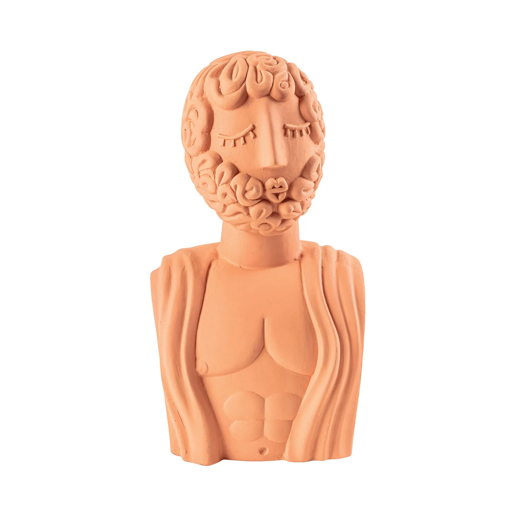 Sculpture céramique Orange MAGNA GRAECIA - BUST MAN