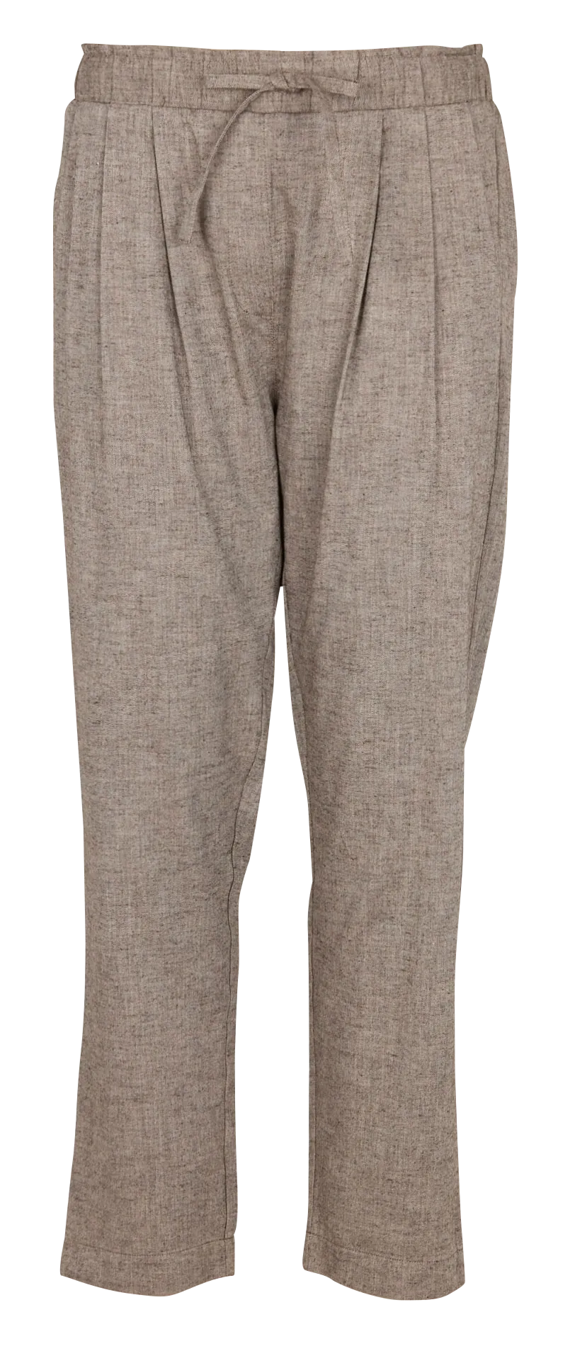 Pantalon à pinces en coton Beige ALFRED