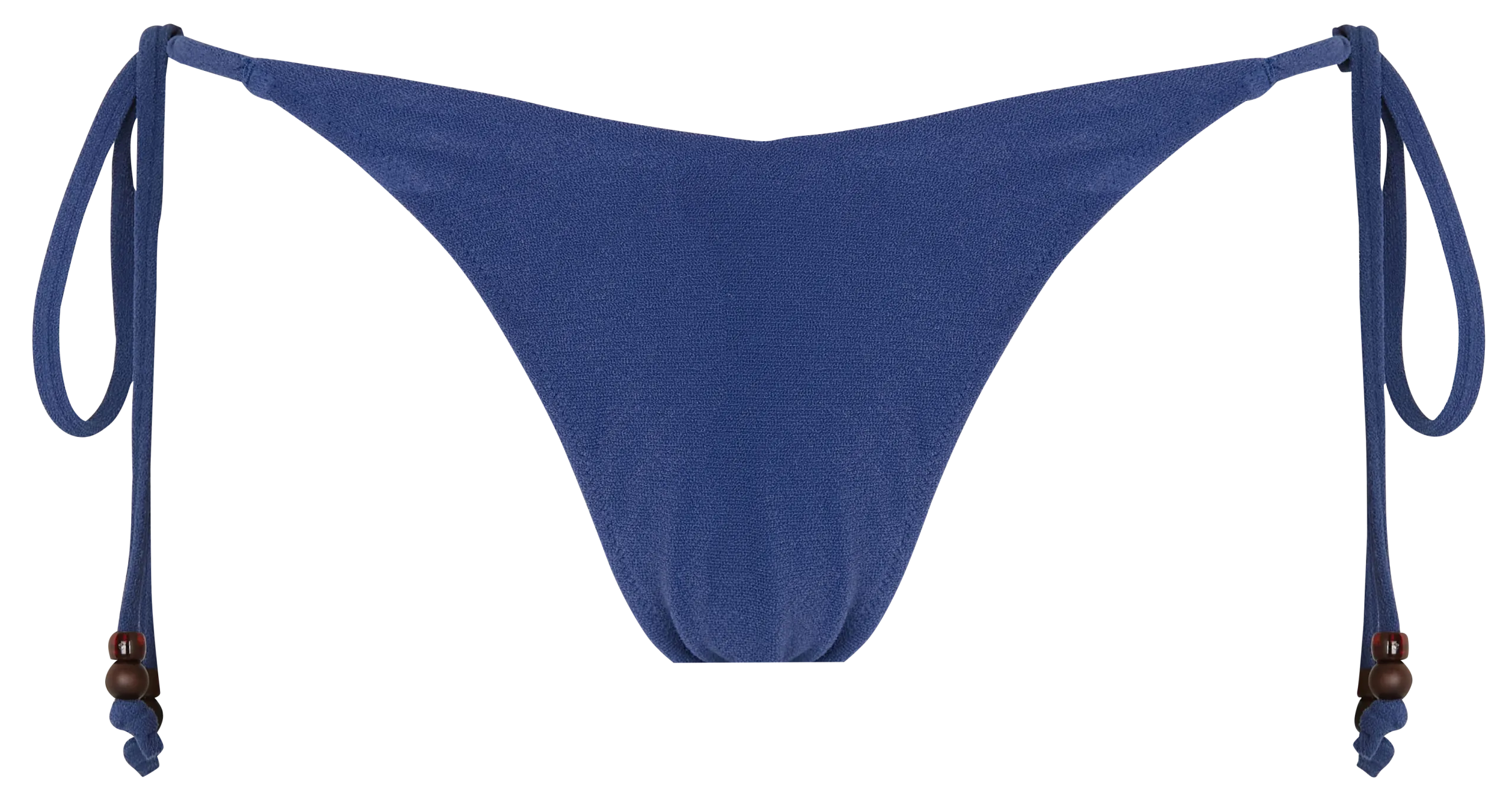 Maillot de bain tanga en tissu éponge Bleu KARA