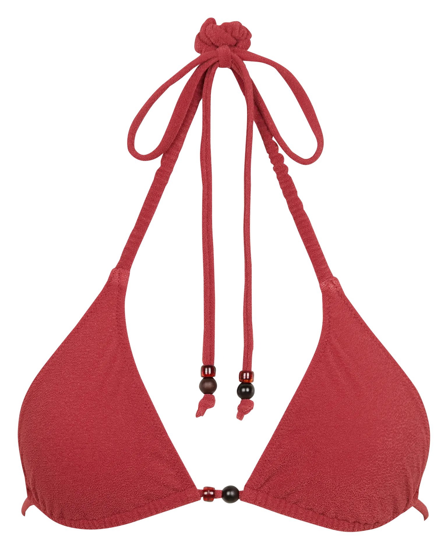 Maillot de bain triangle en tissu éponge Rouge TASMAN