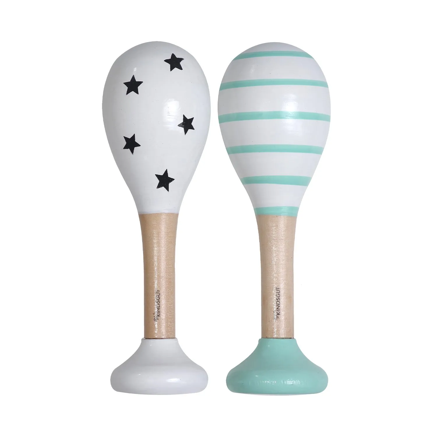 Hochets renard et rayures Blanc