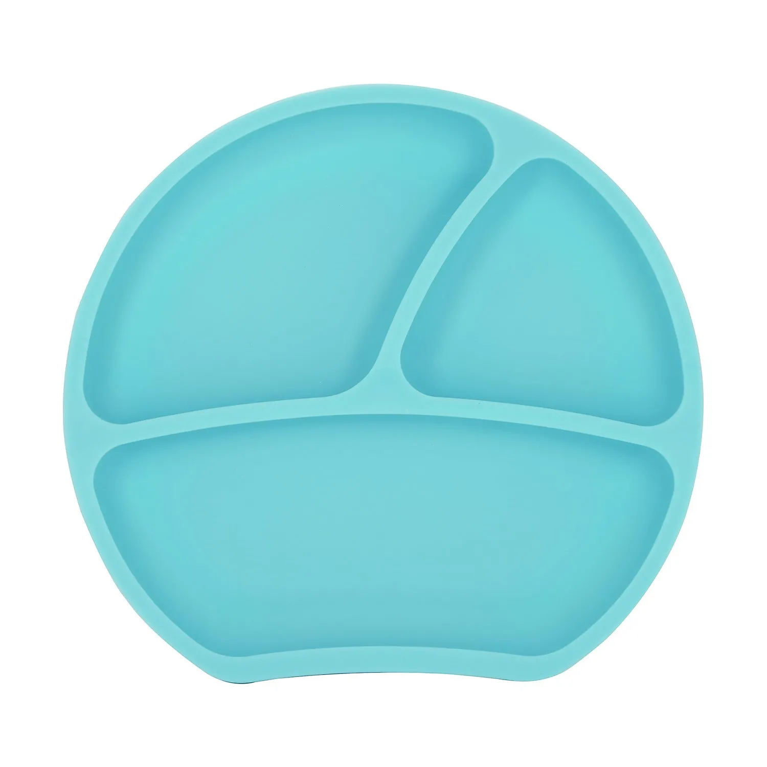 Assiette ventouse en silicone Bleu