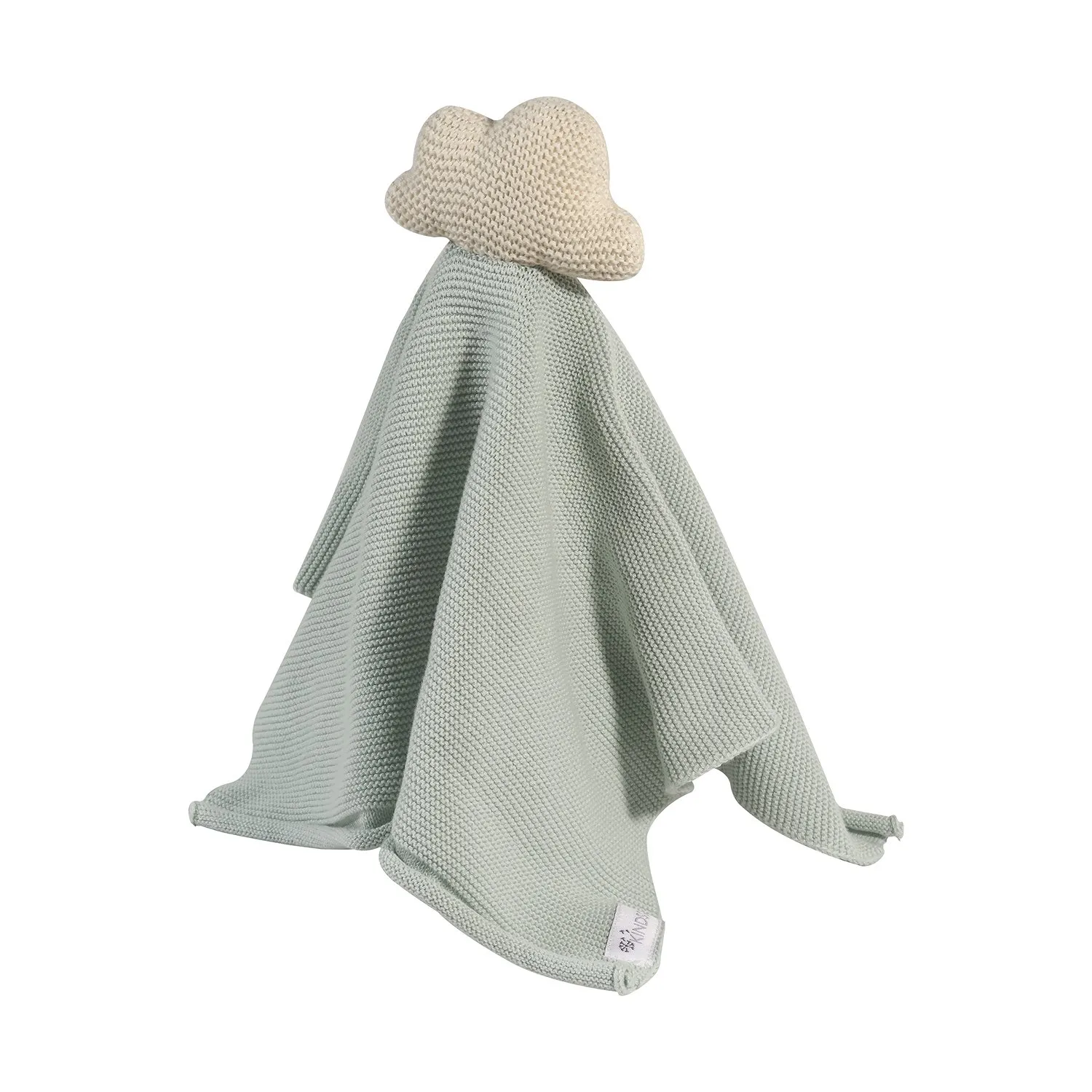 Tissu câlin hochet en coton, mouton Blanc