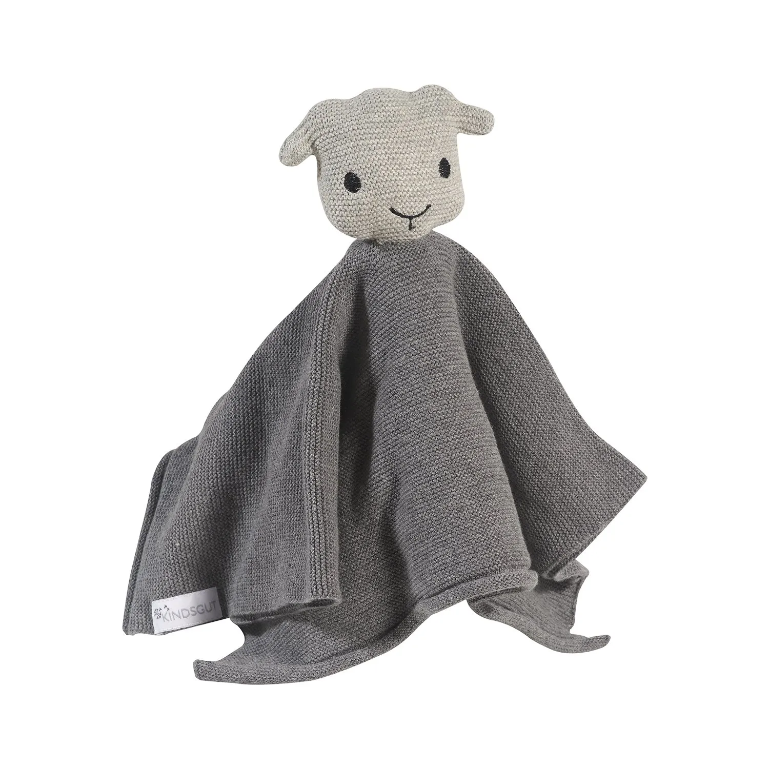 Tissu câlin hochet en coton, mouton Gris