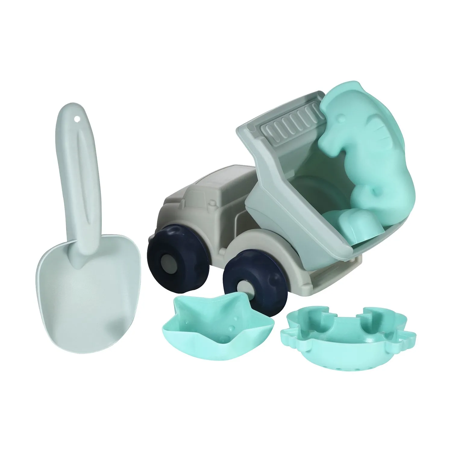 Kit de jouets de sable pour bébé 6 pièces, Theo Bleu