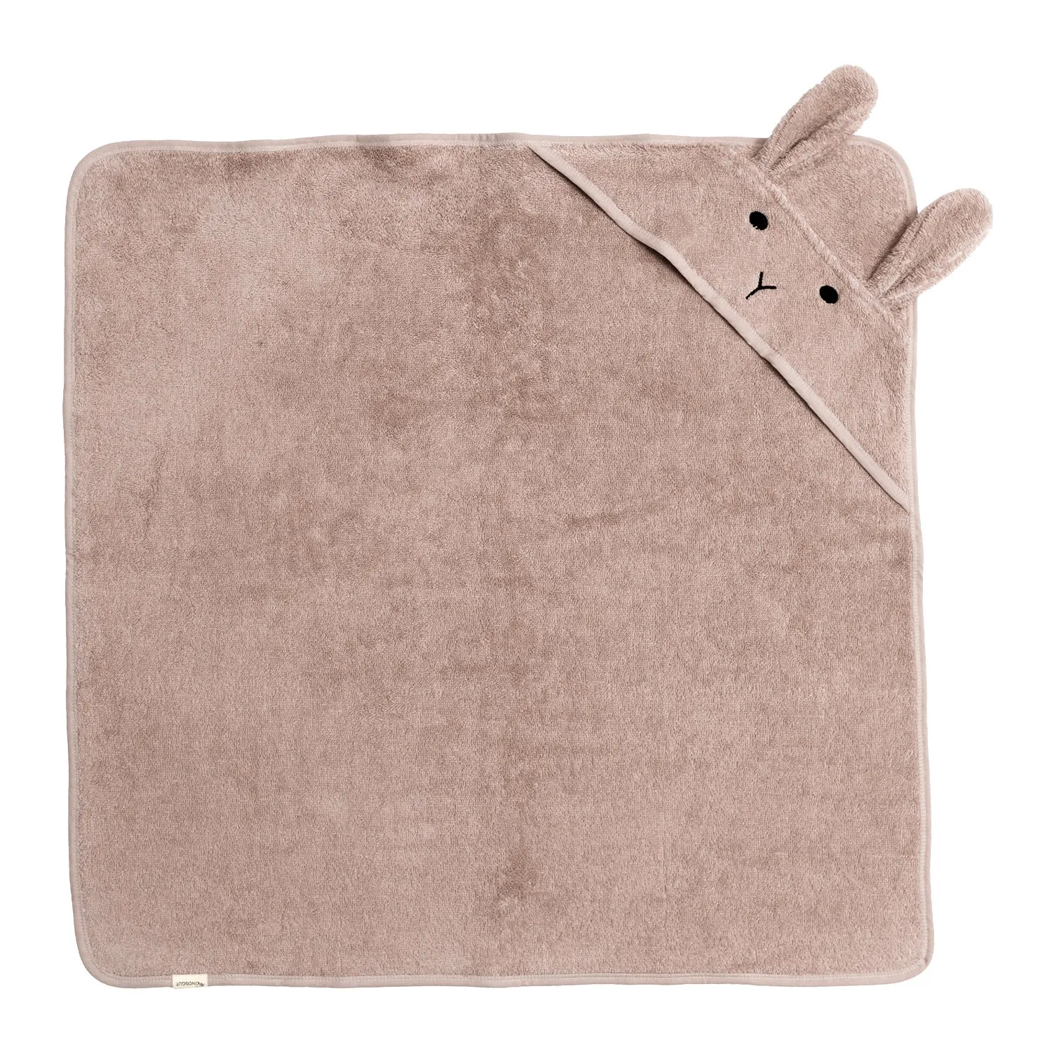 Serviette à capuche lapin Jaune