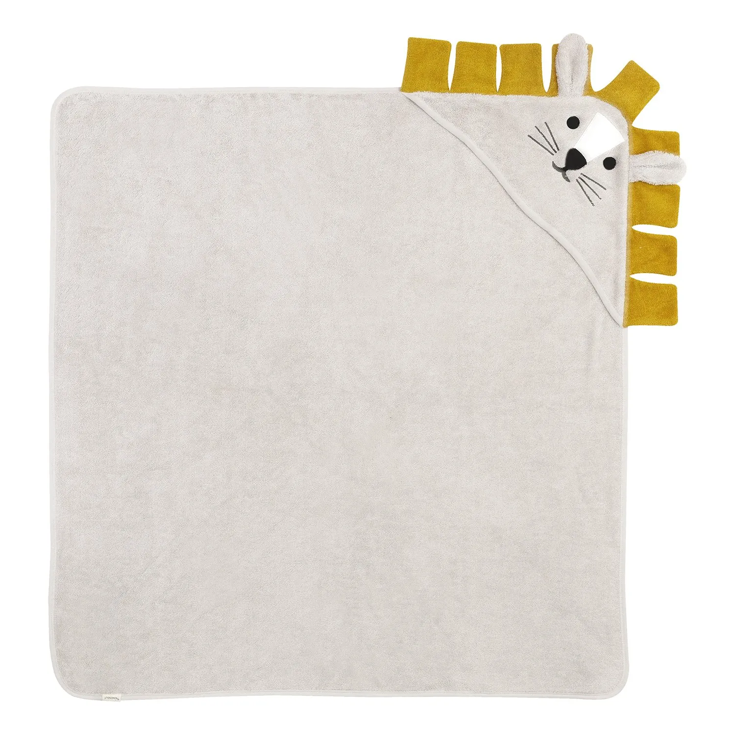 Serviette à capuche lion Blanc