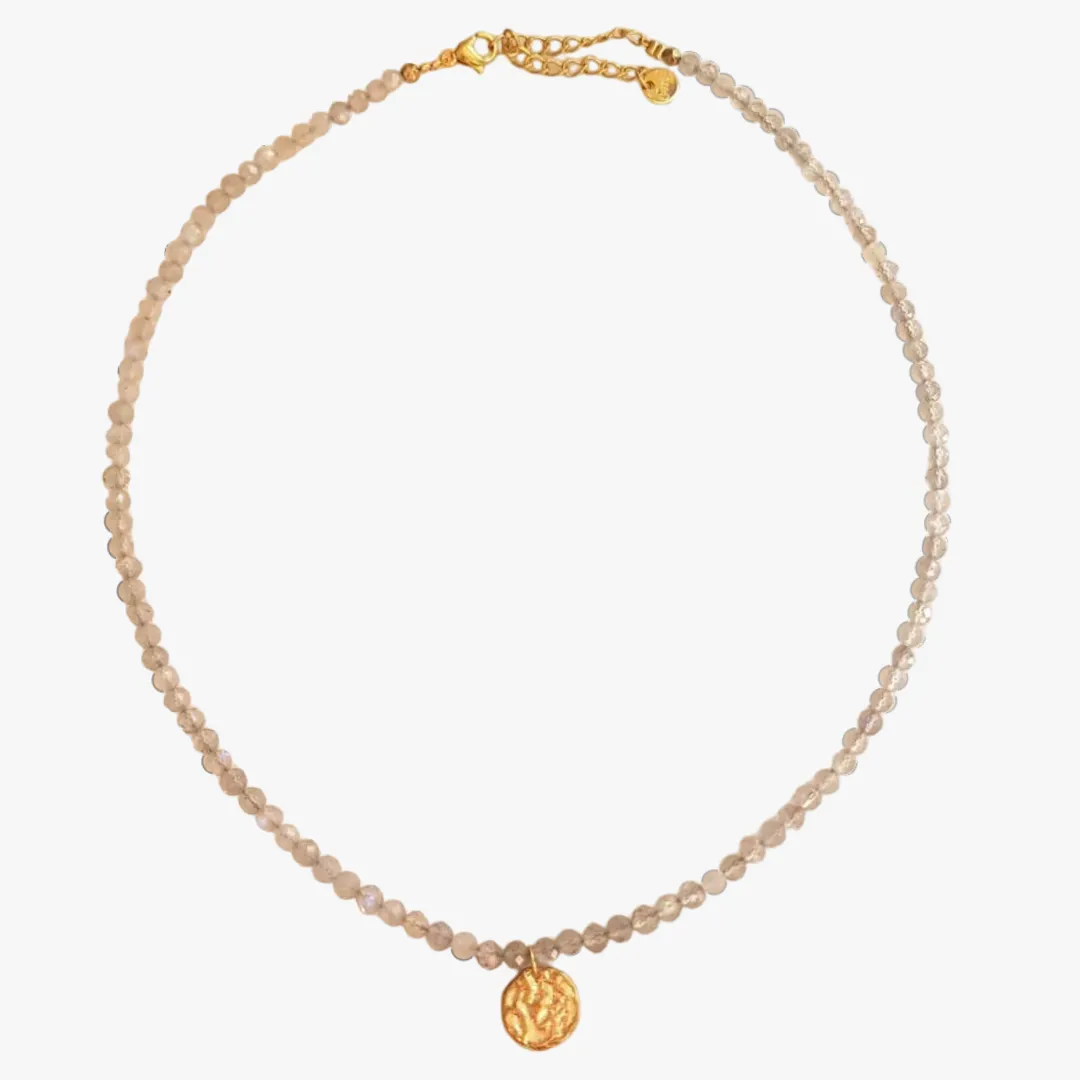 Collier labradorite Gris MIREILLE