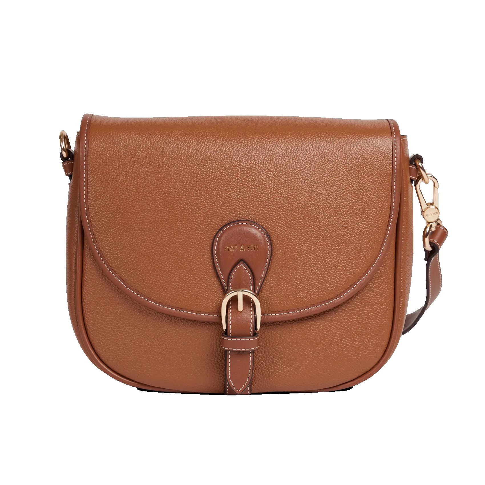 Sac bandoulière besace en cuir Marron OLIVIA