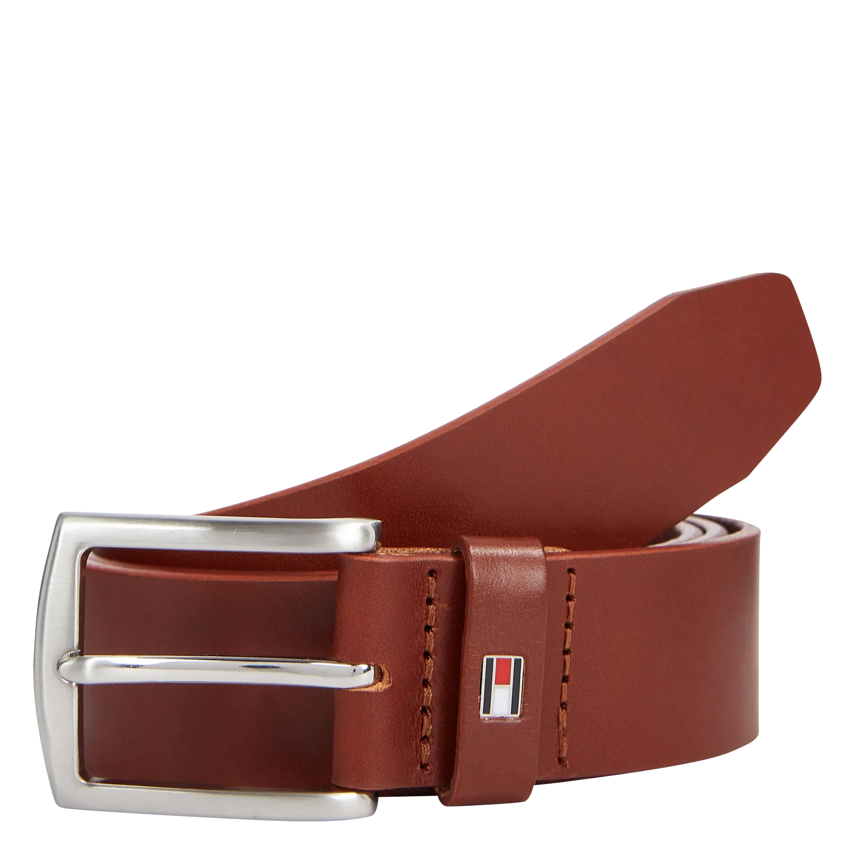 Ceinture à boucle en cuir Marron