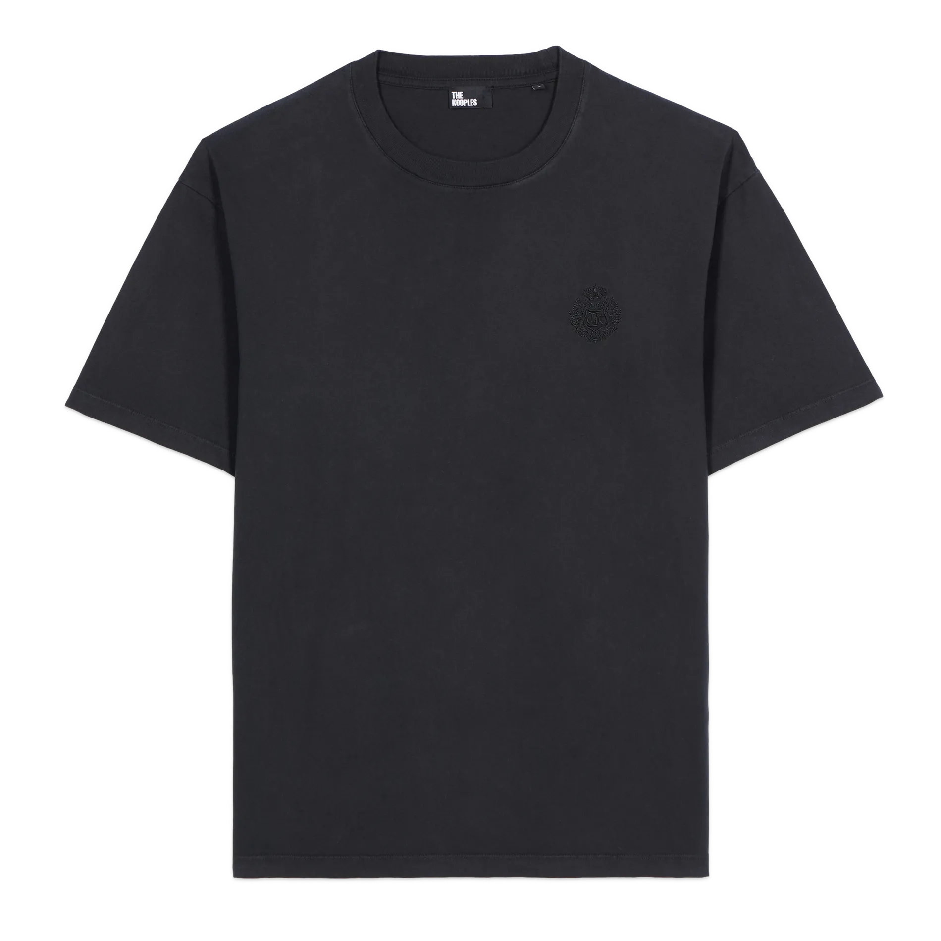 Tee-shirt oversize col rond en coton Noir