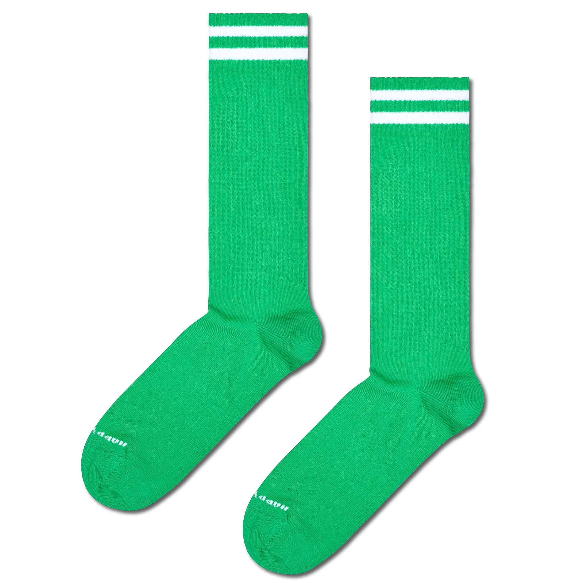 Chaussettes en coton bio mélangé Vert SOLID SNEAKER THIN
