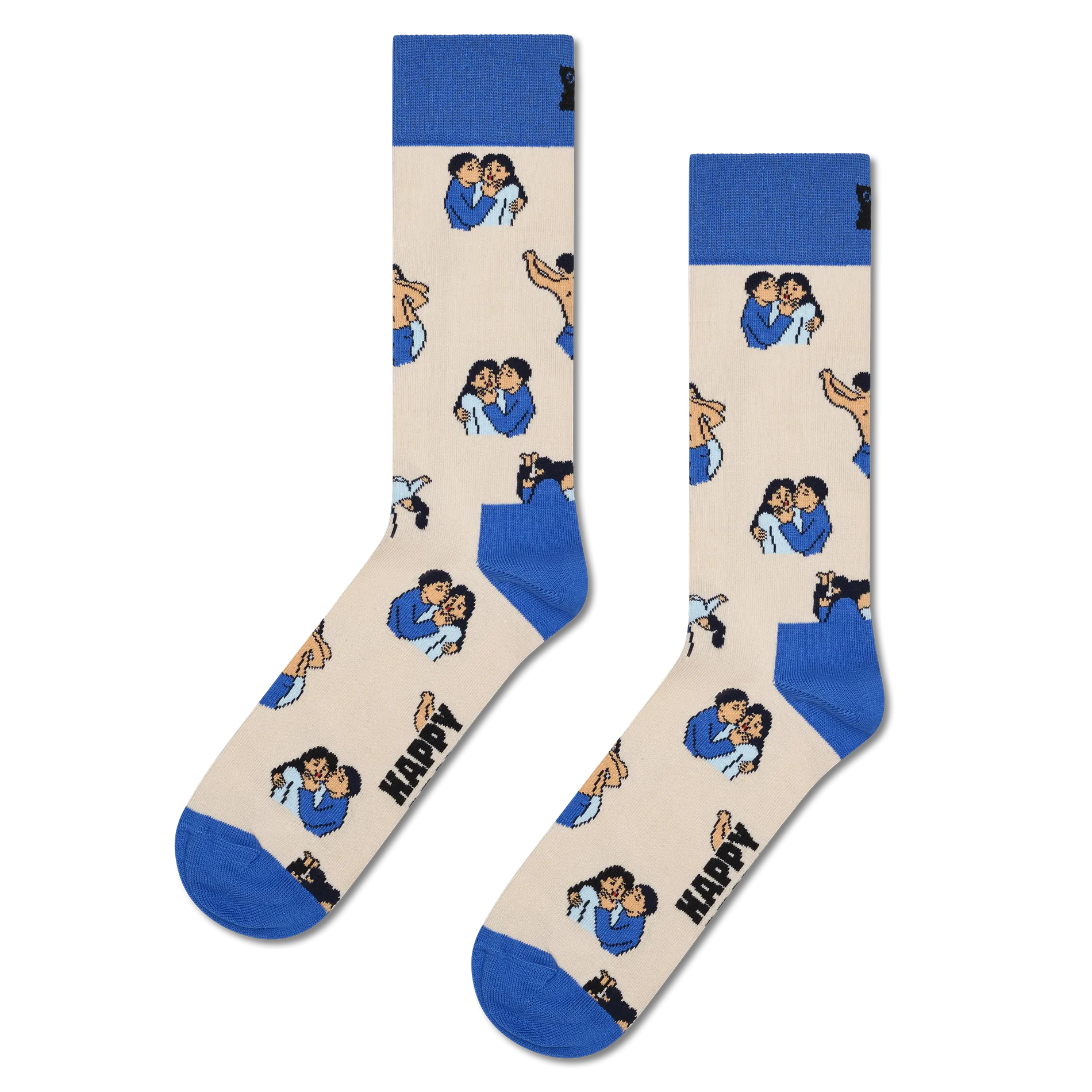 Chaussettes en coton bio mélangé Beige LORRAINE SORLET CUDDLE COUPLES