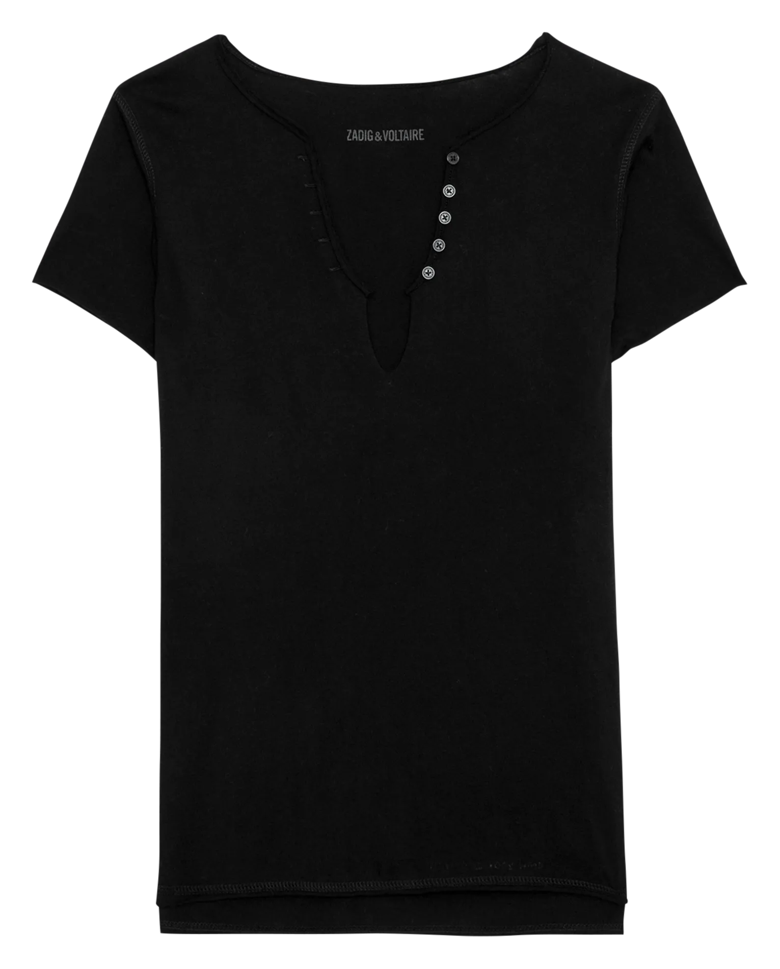 Tee-shirt droit en coton bio Noir TUNI