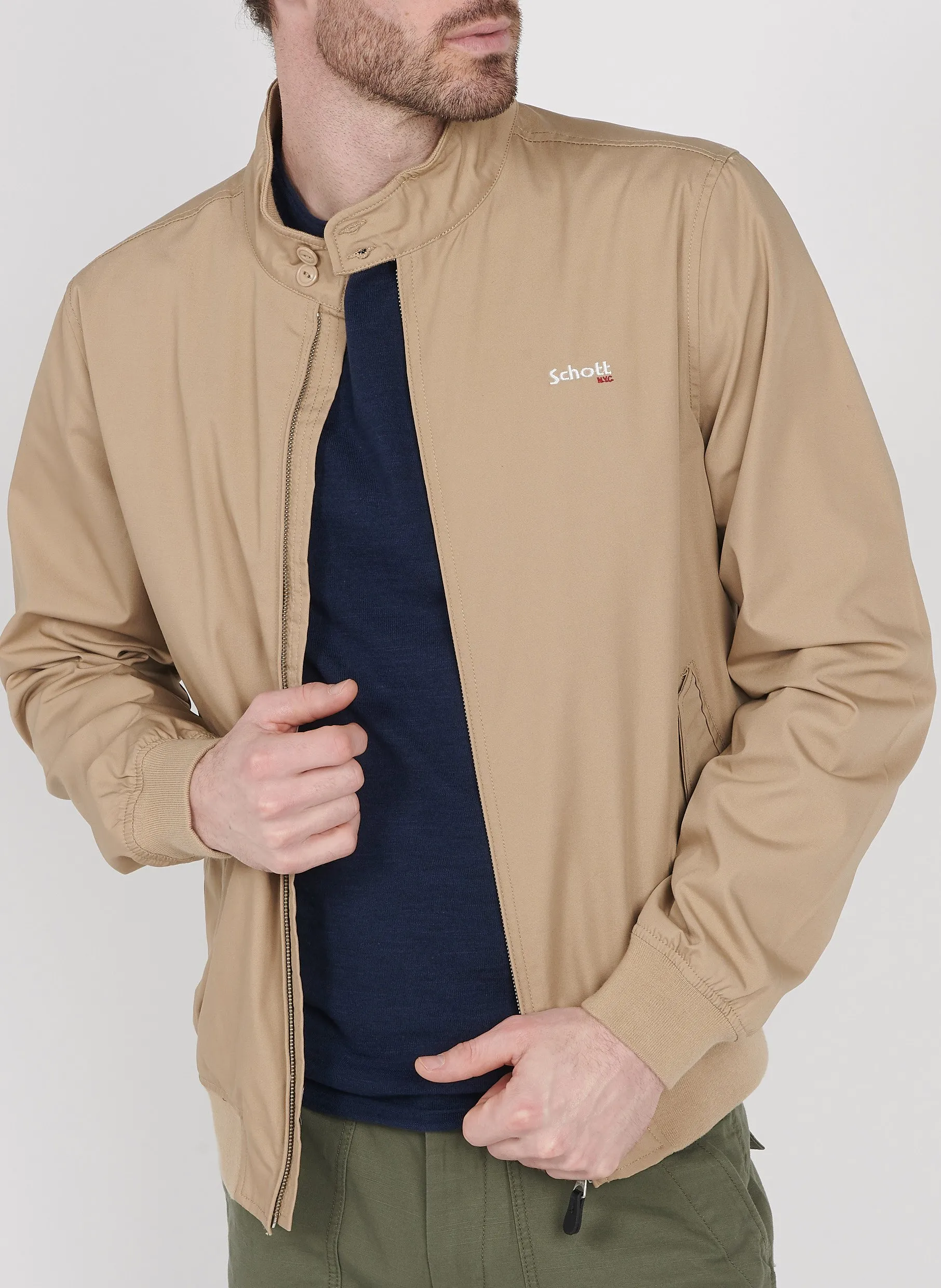 Blouson col montant regular-fit Beige
