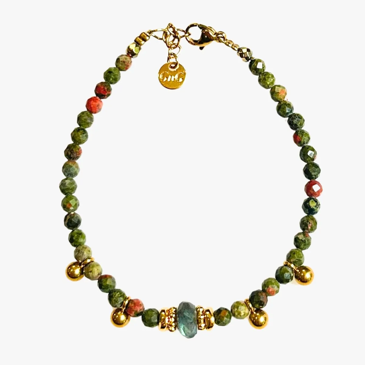 Bracelet unakite Vert ANUBHAV