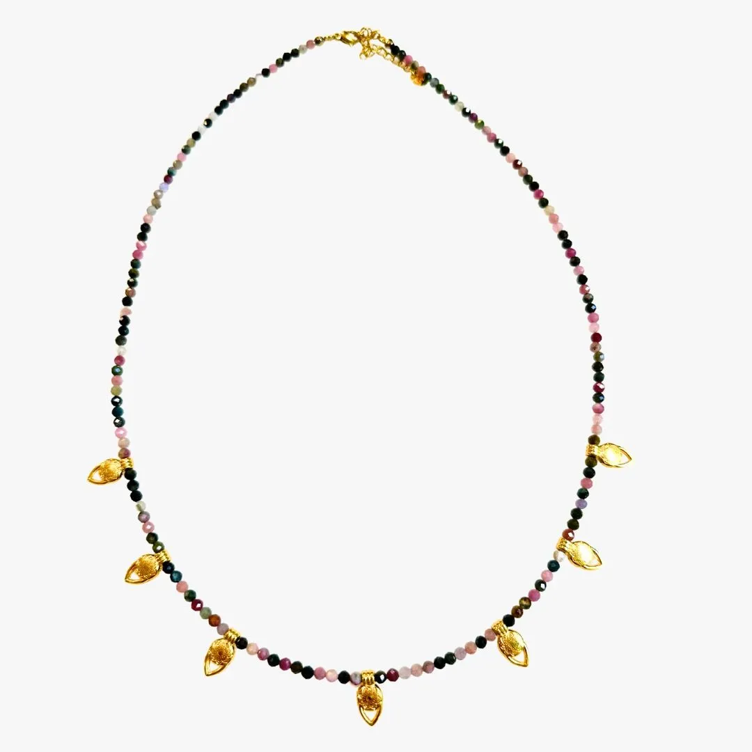 Collier tourmaline Multicolore SAFAR
