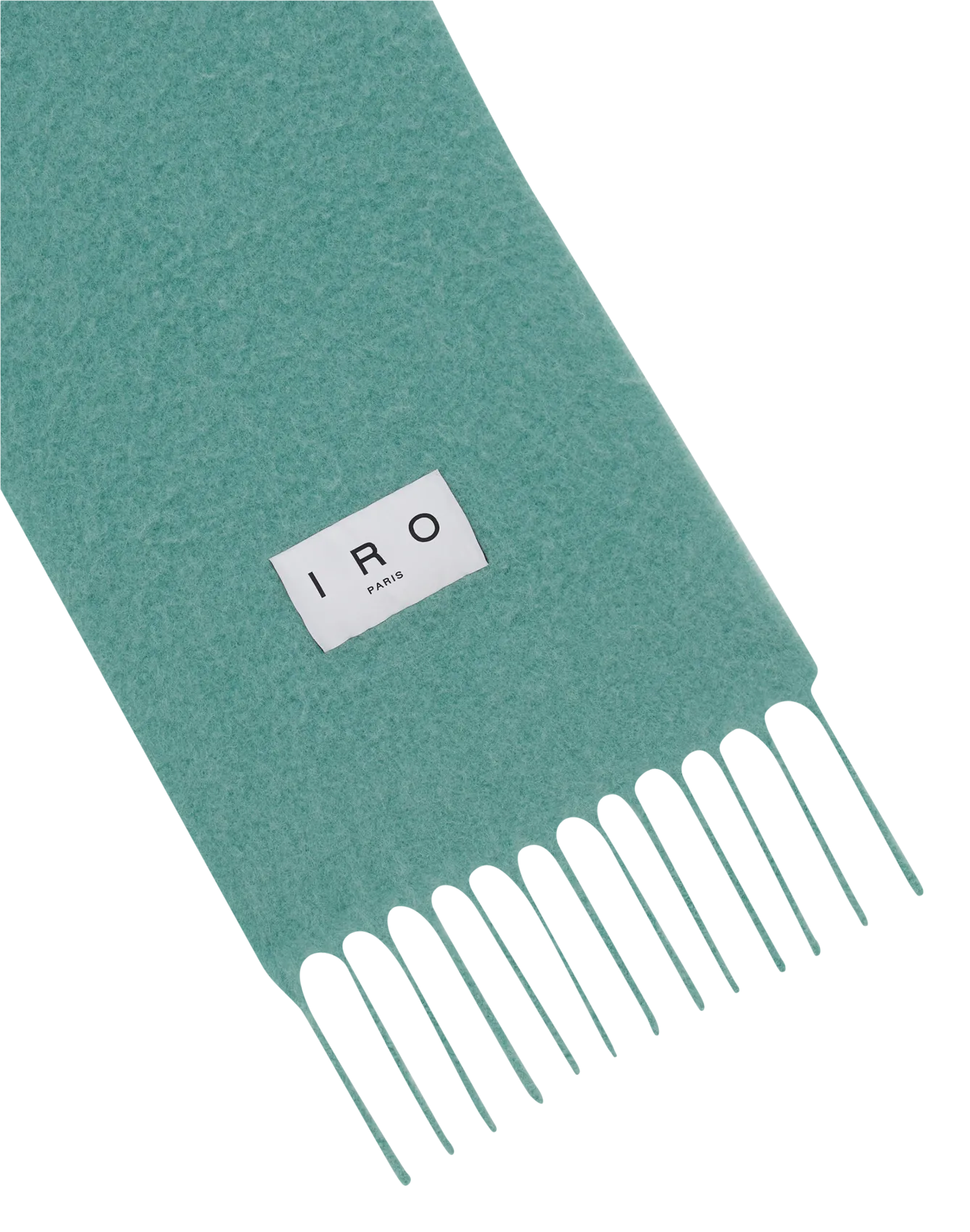 Echarpe à franges en laine mélangée Vert AUTHIE