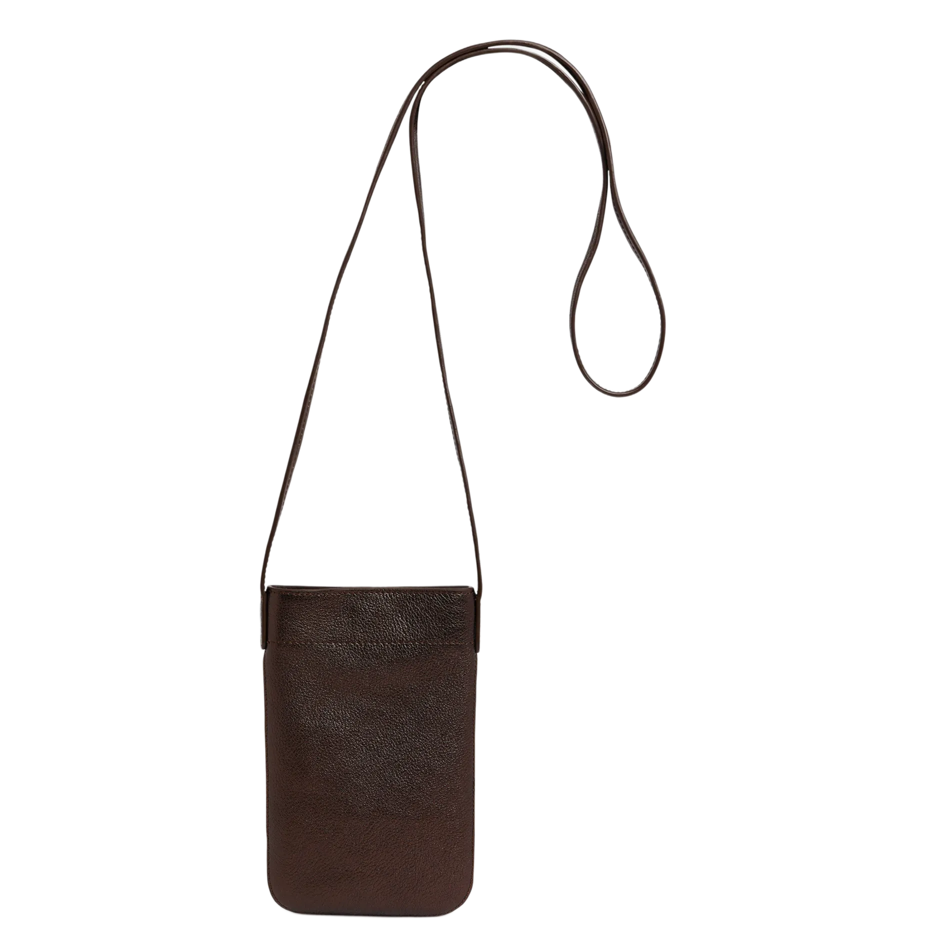 Pochette de téléphone en cuir Marron LADYPHONE