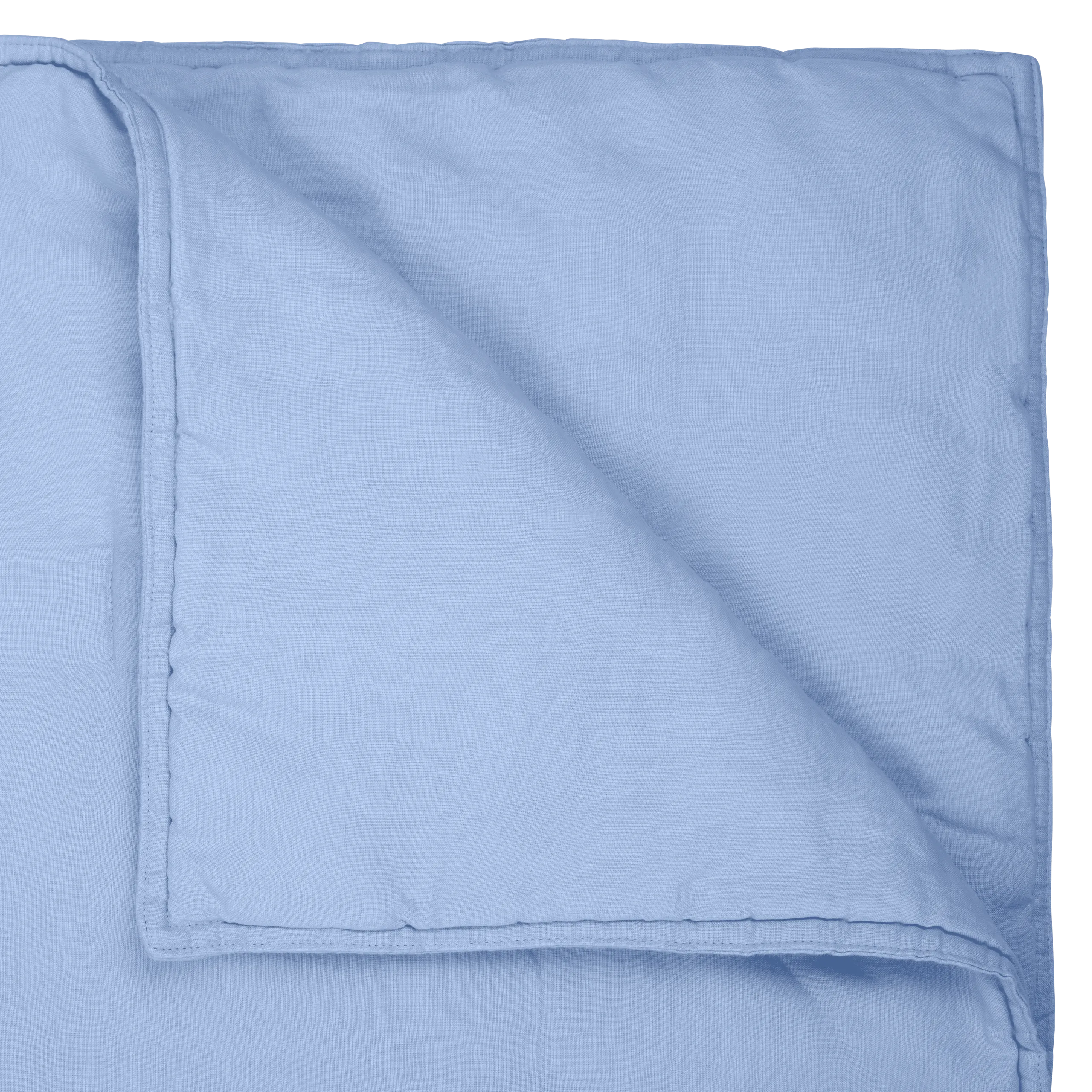 Couvre lit en lin Bleu