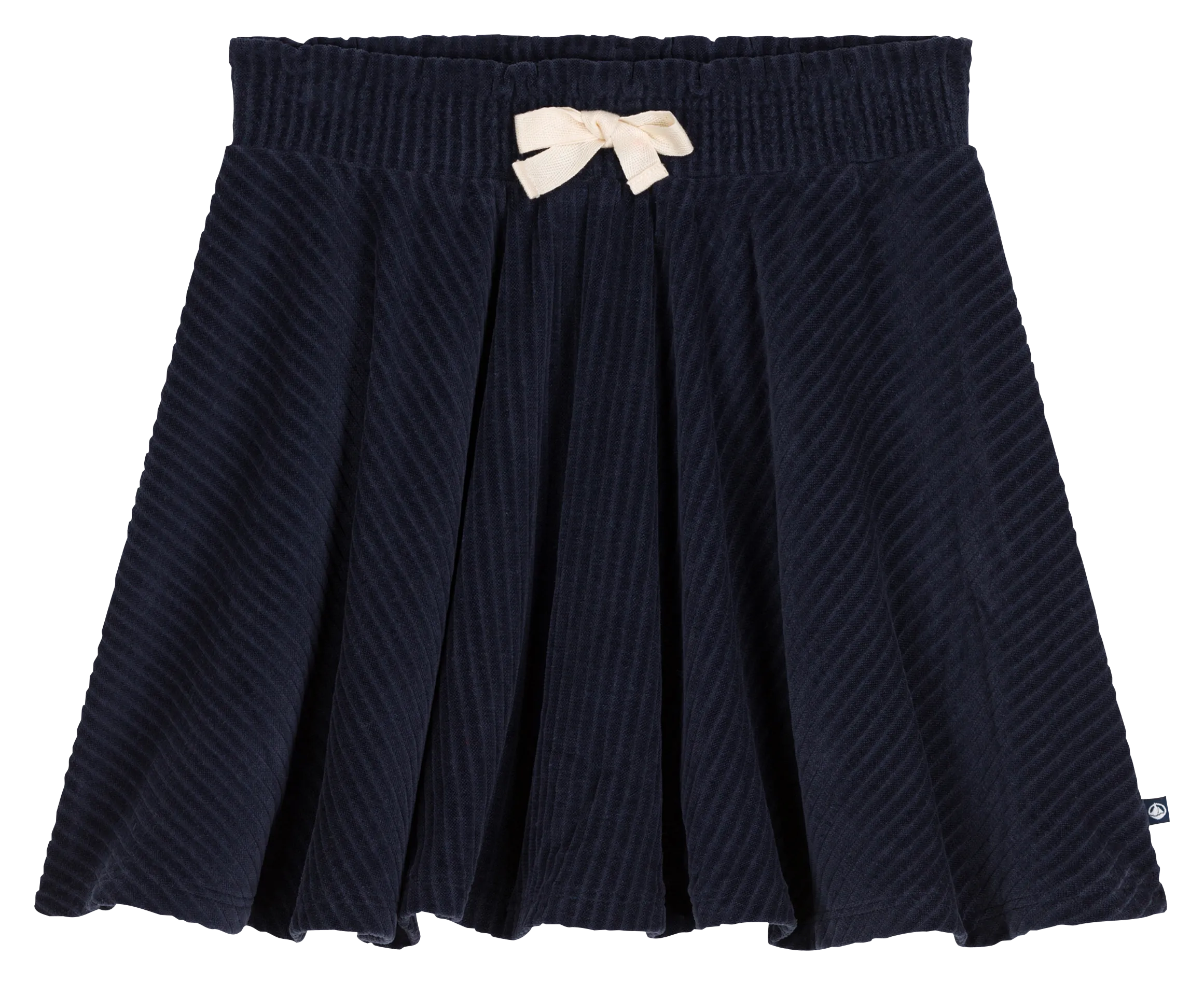 Jupe courte en coton Bleu