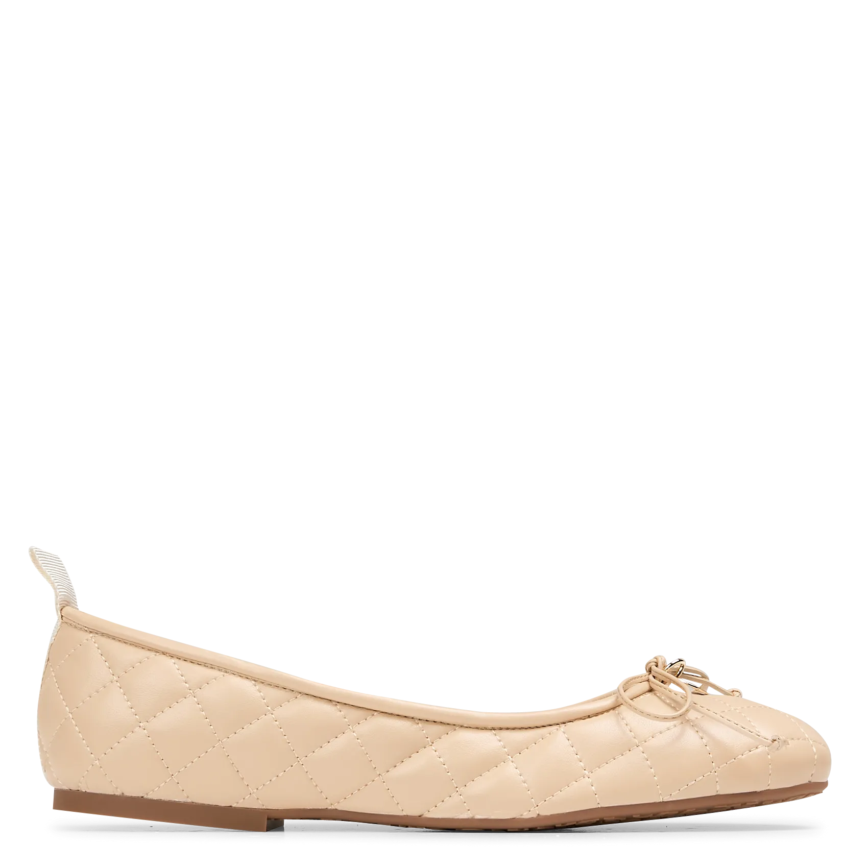 Ballerines matelassées aspect cuir Beige JODIE