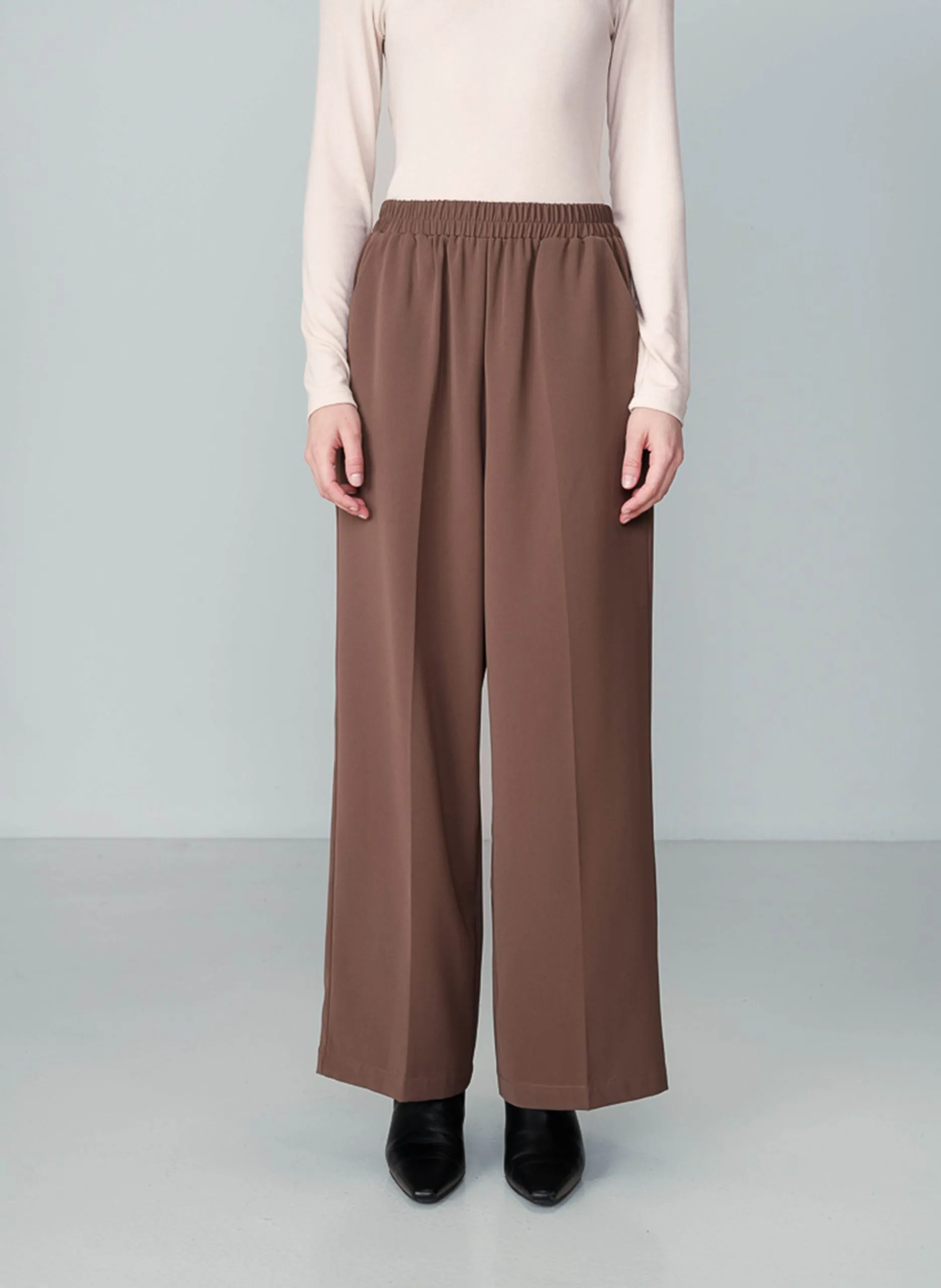 Pantalon large Vert NOBLESSE