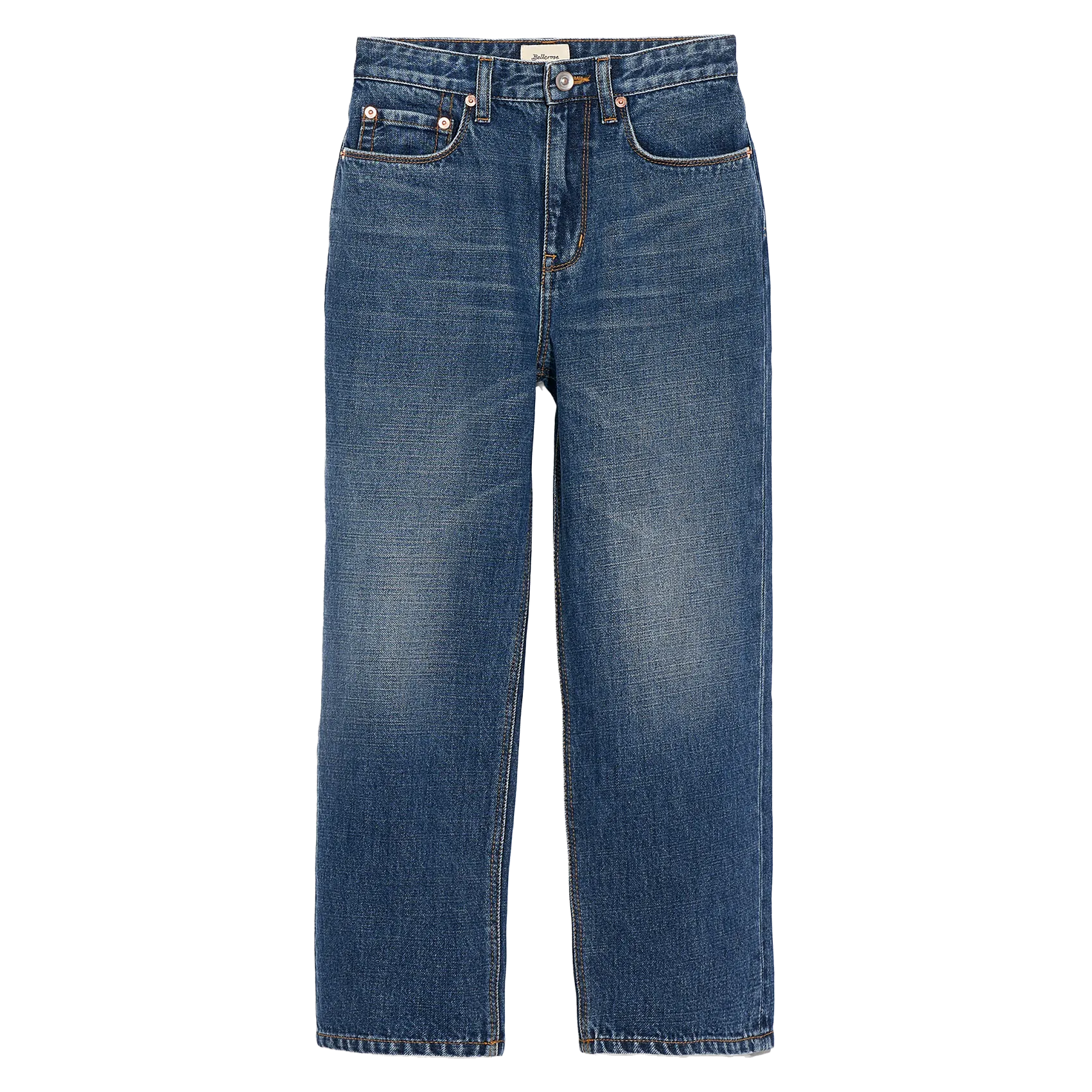 Jean droit en coton biologique Bleu PETERS